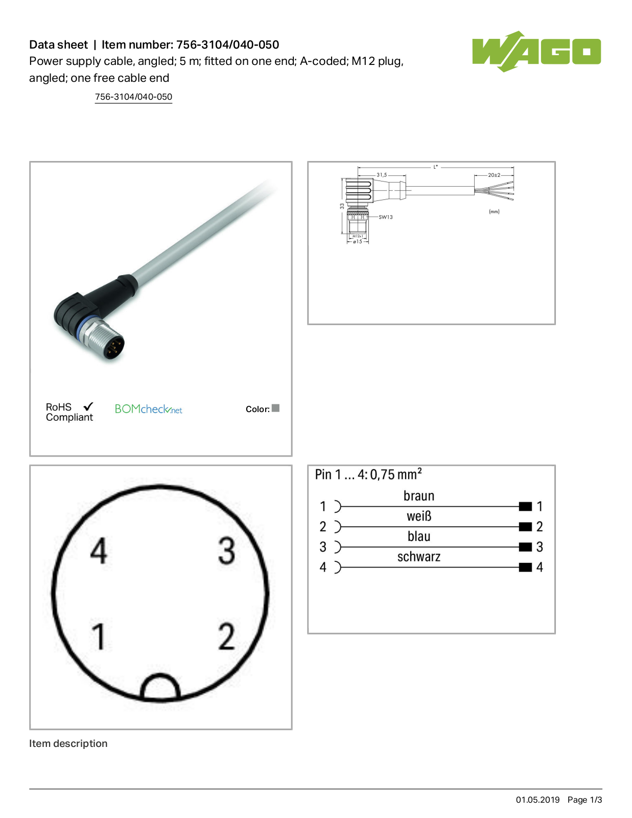 Wago 756-3104/040-050 Data Sheet