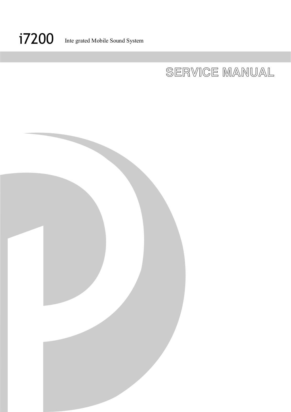 PHONIC i7200 Service Manual