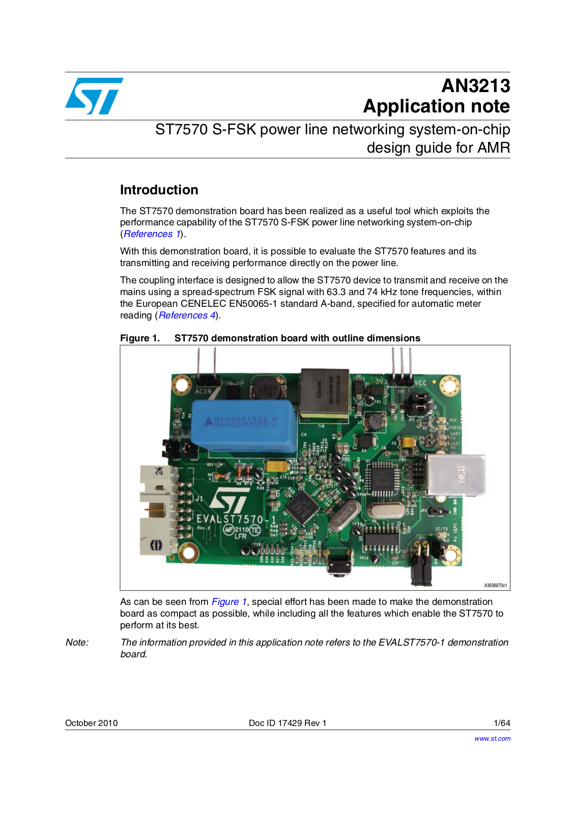 ST AN3213 Application note