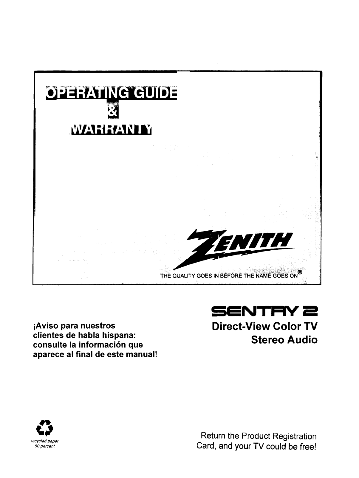 Zenith SMS2053S, SMS1943S Owner’s Manual