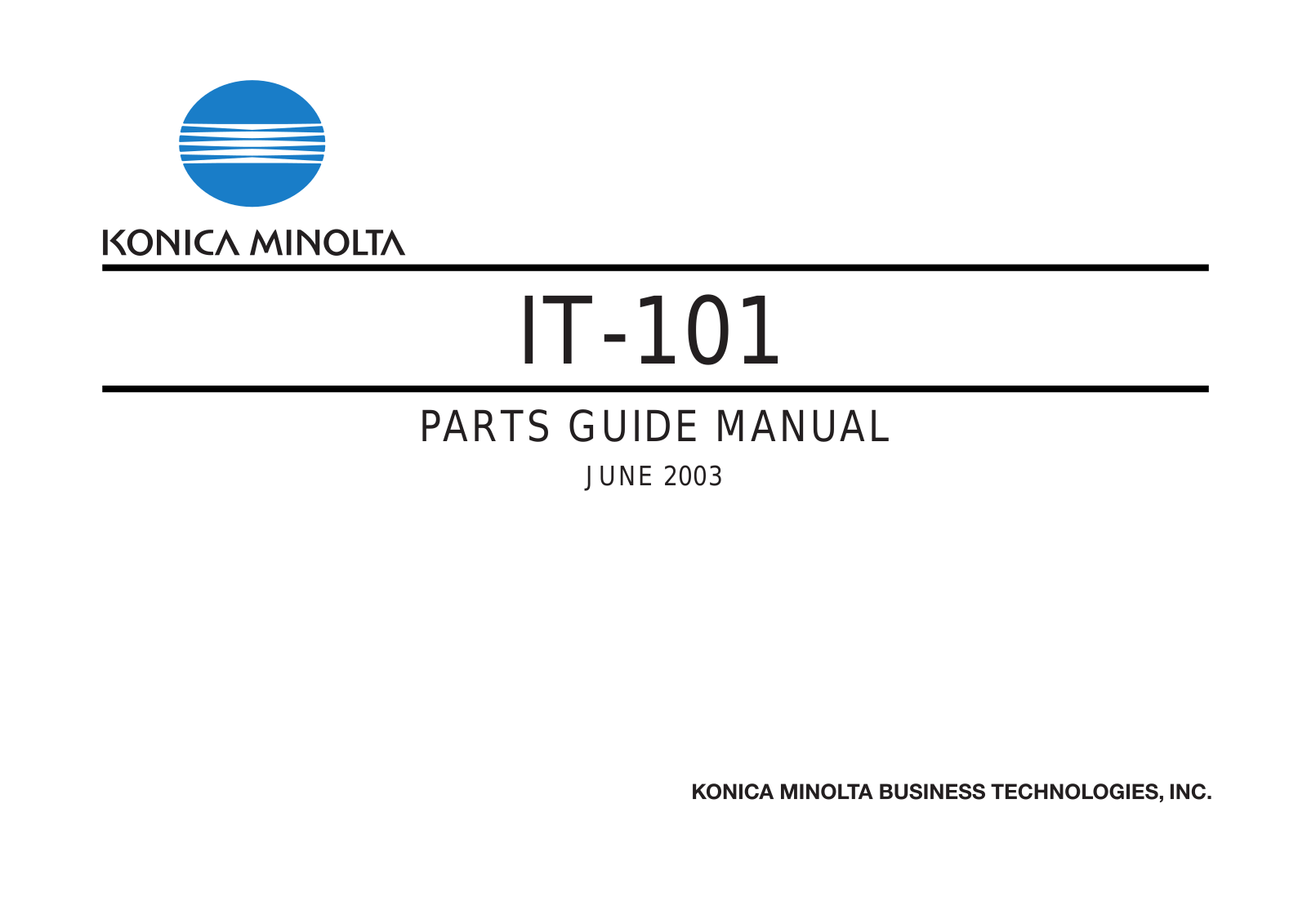 Konica Minolta IT-101 User Manual