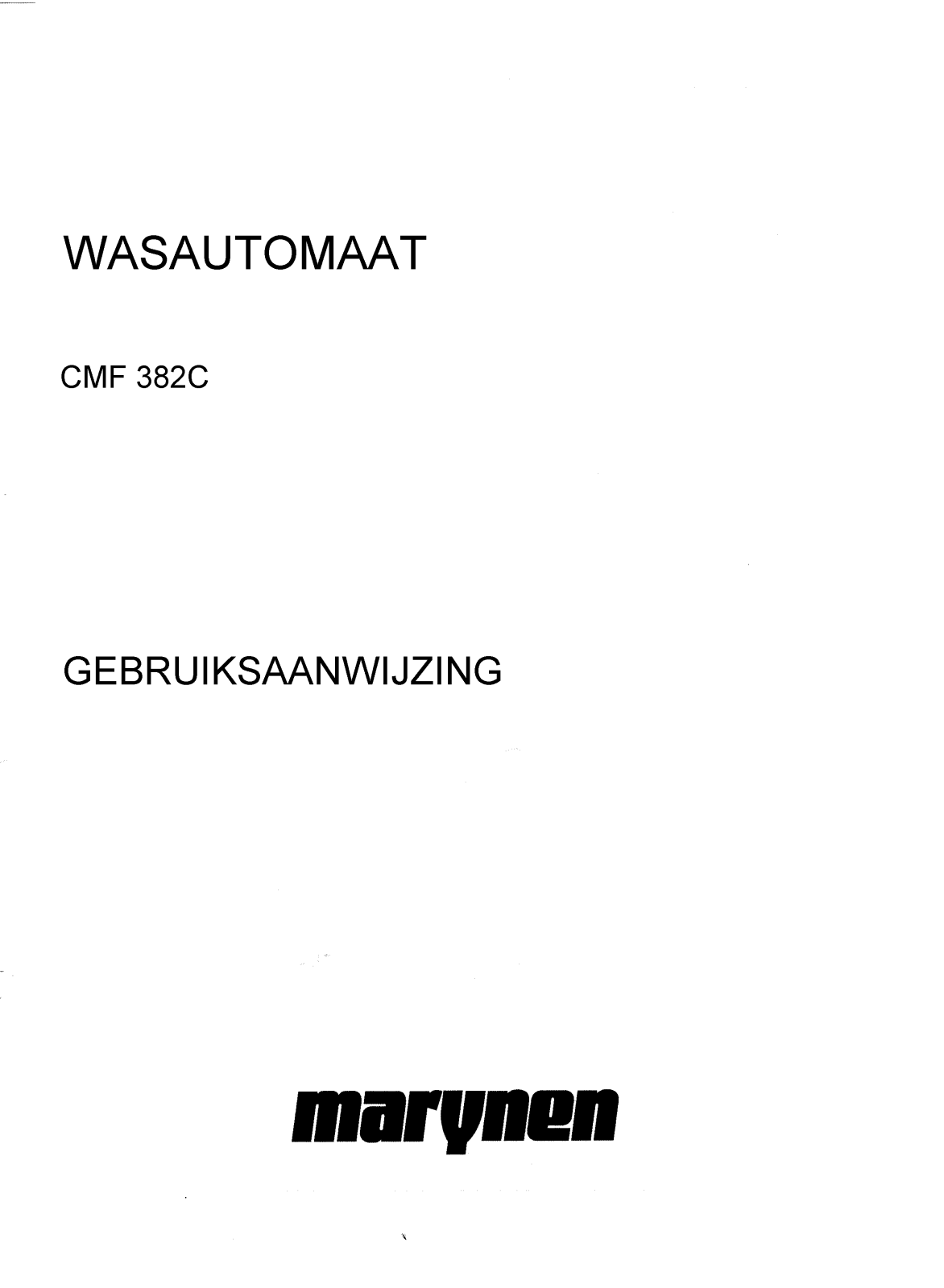 Marijnen CMF 382C User Manual