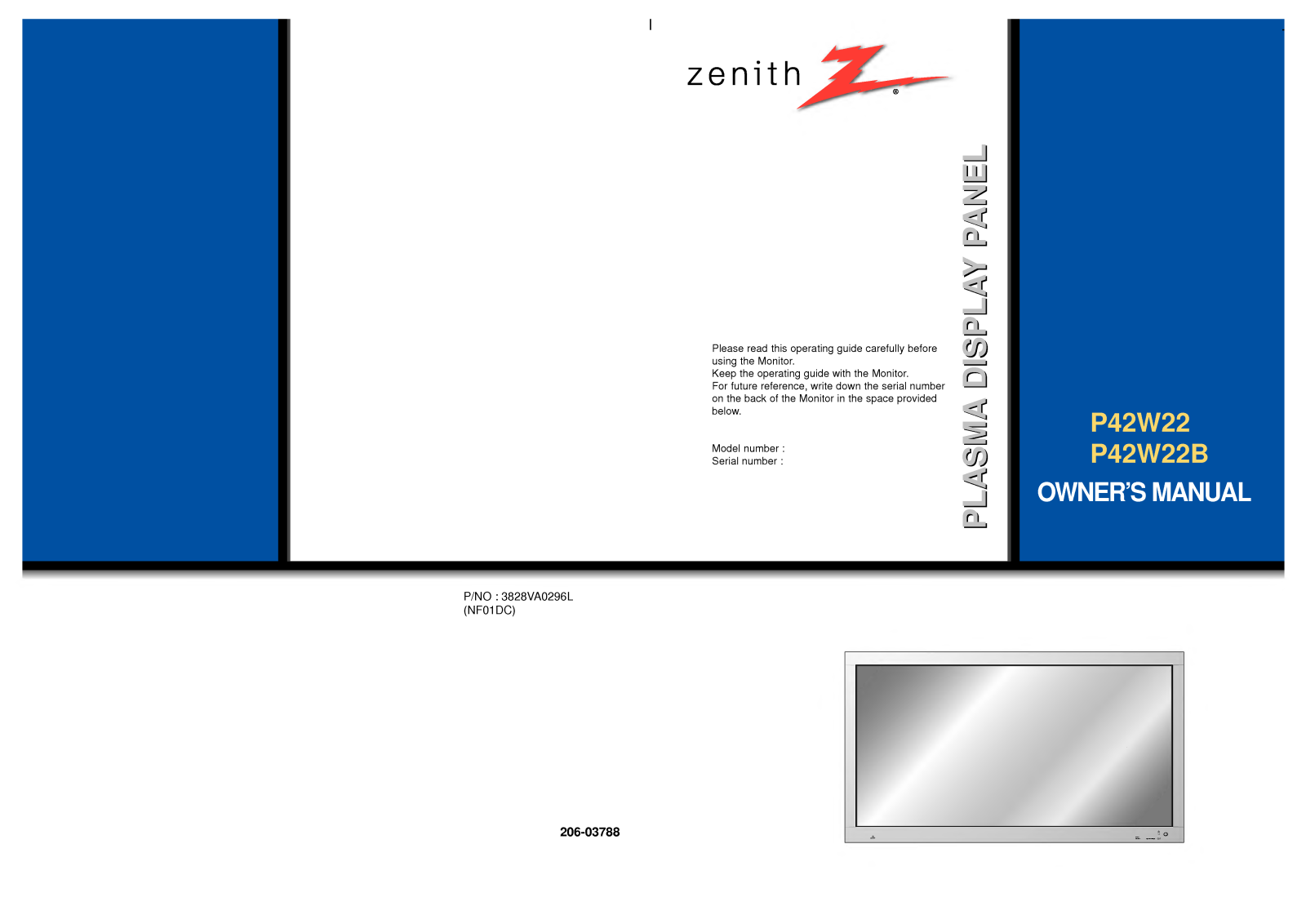 LG P42W22 User Manual