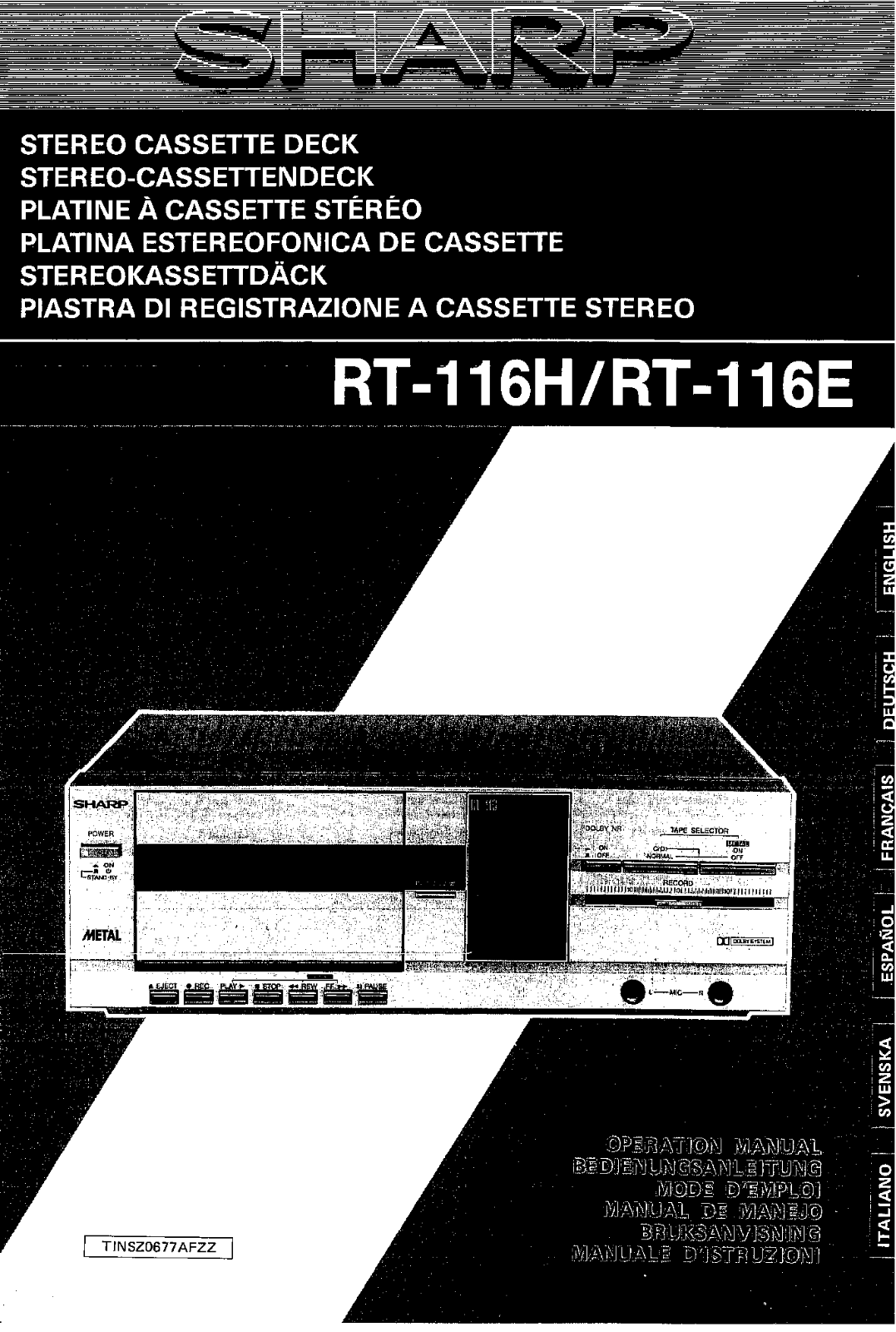 SHARP RT-116E User Manual