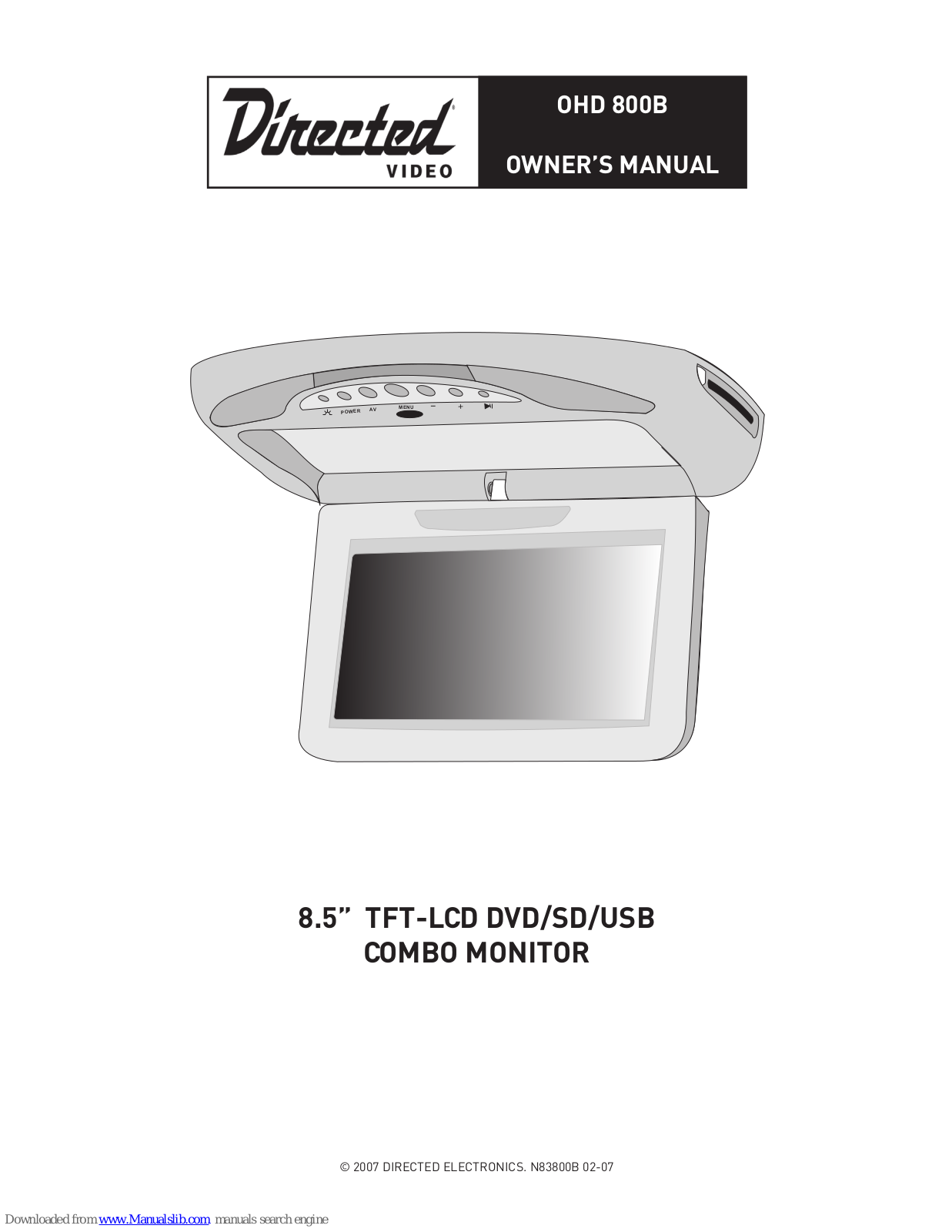 Directed Video OHD 800B Owner's Manual