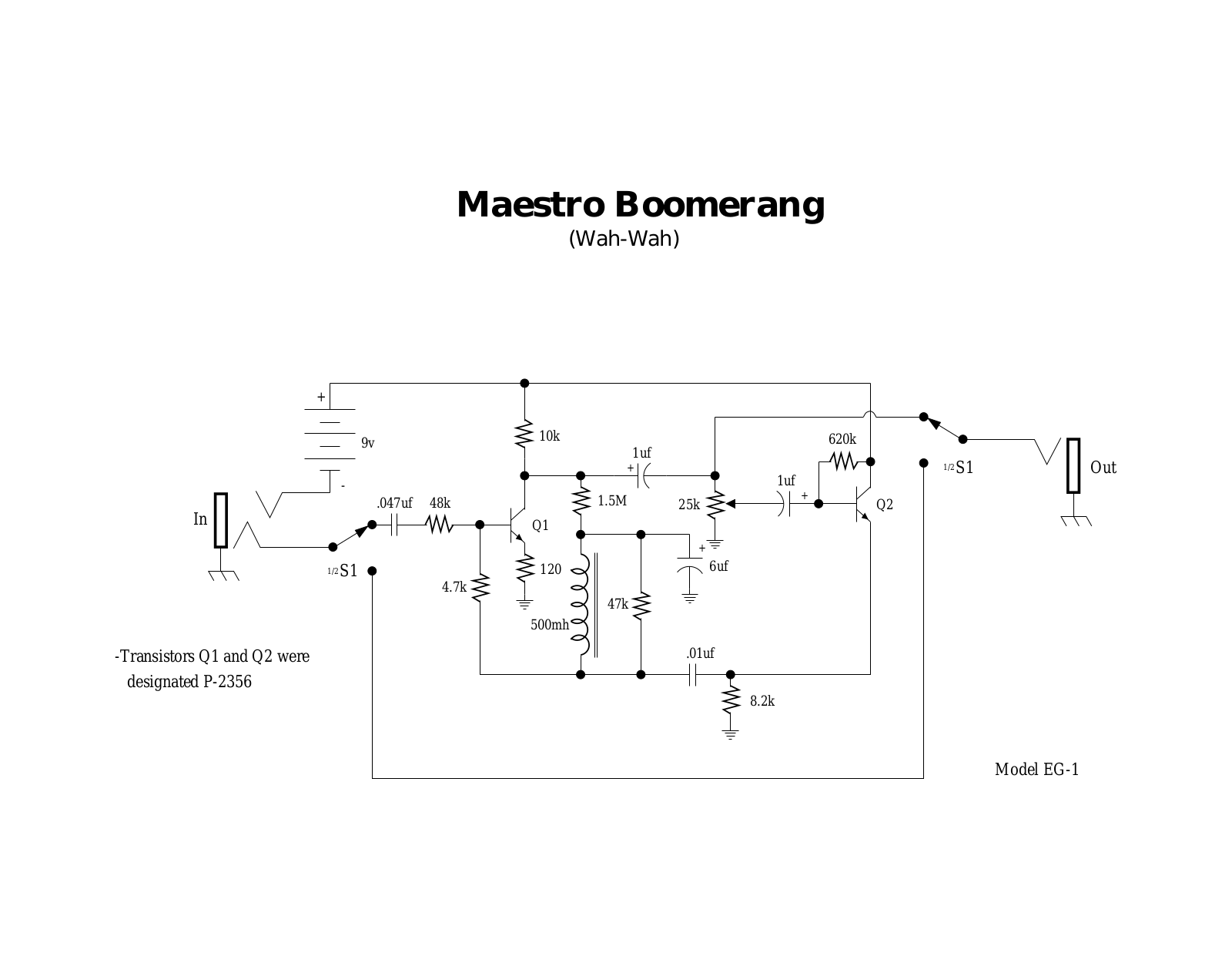 Maestro boomerang schematic