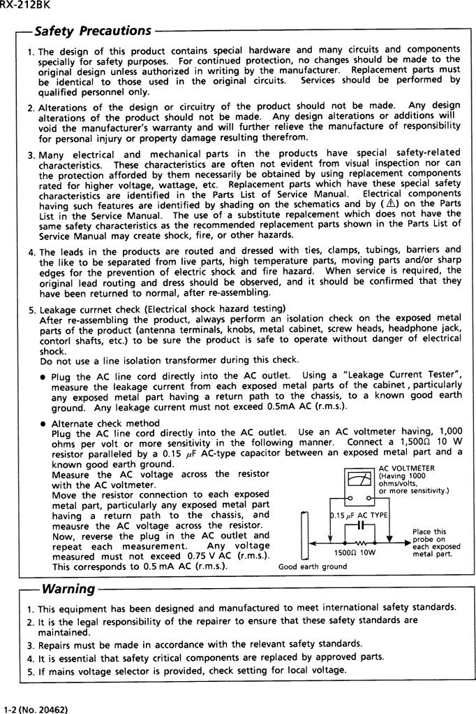 JVC RX-212-BK, RX-217-TN Service manual