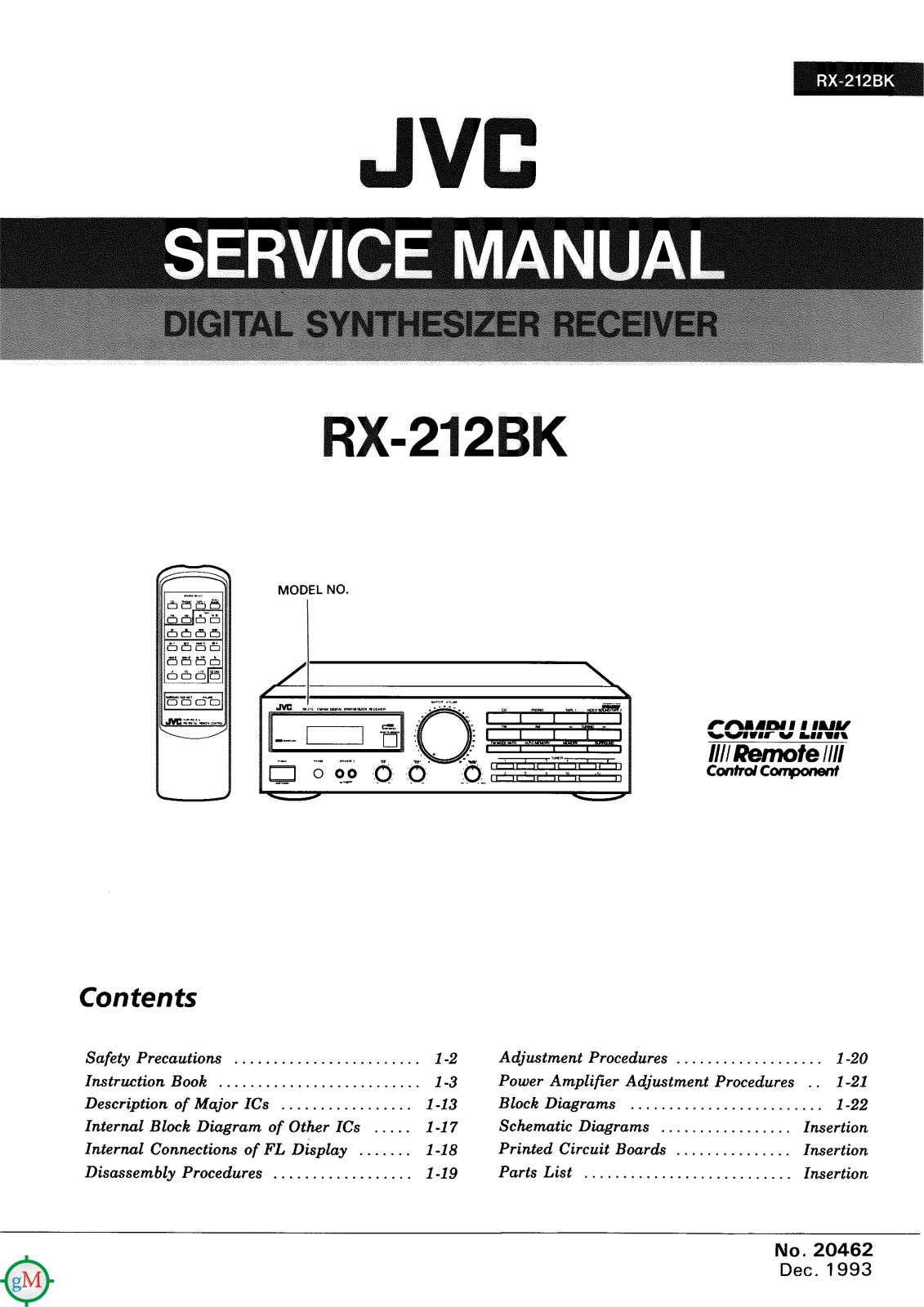 JVC RX-212-BK, RX-217-TN Service manual