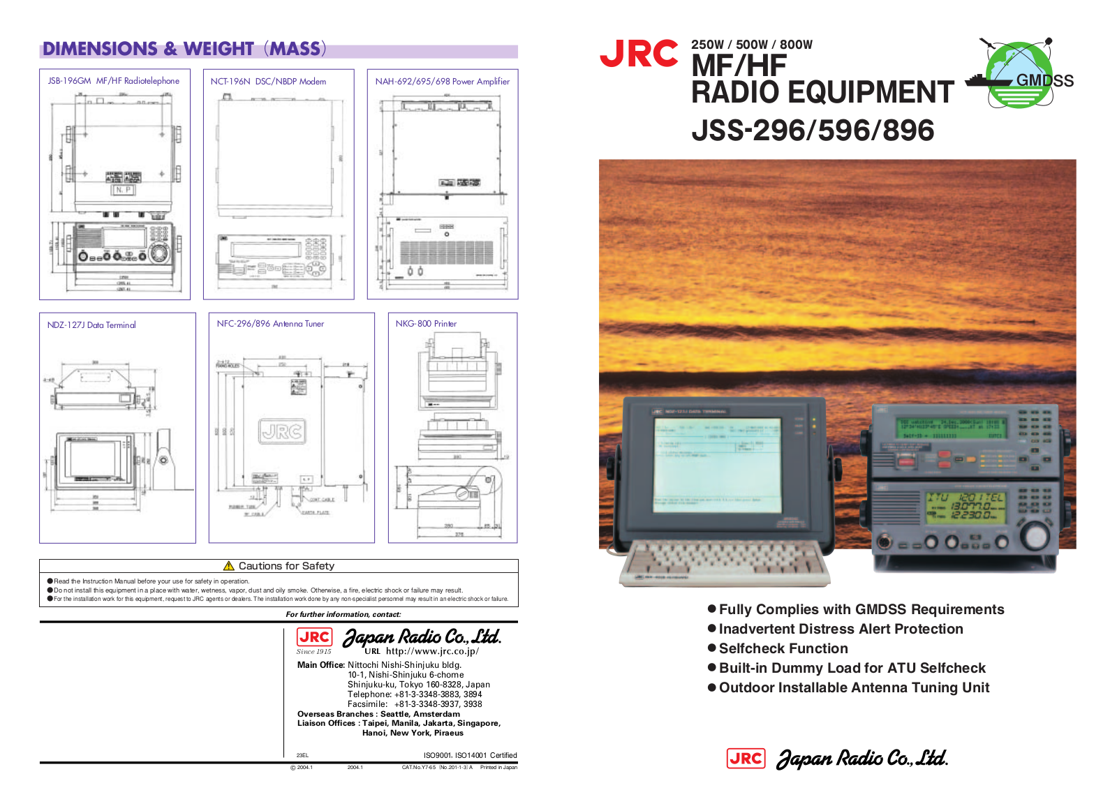 JRC JSS-596, JSS-296 User Manual