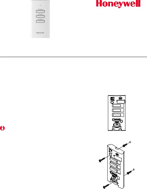 Honeywell Wireless Vent and Filter Boost Remote Installation Guide