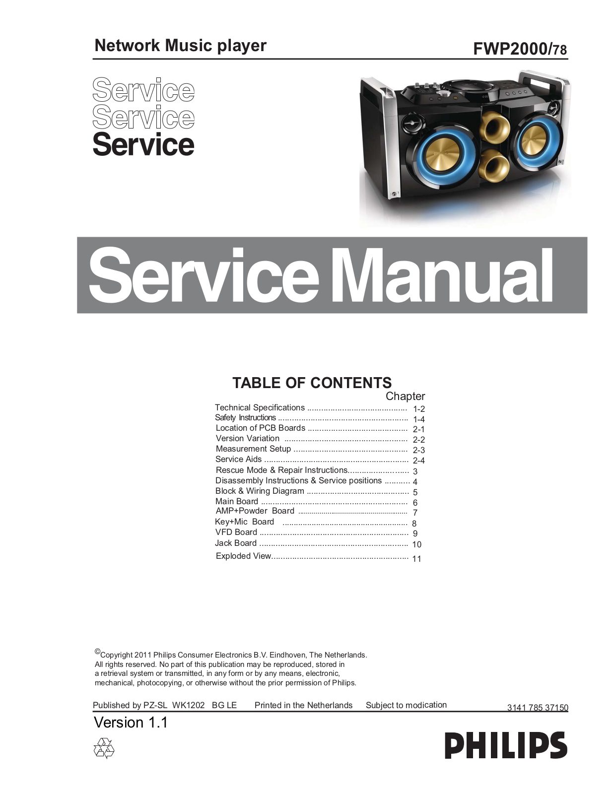 Philips FWP2000 Schematic