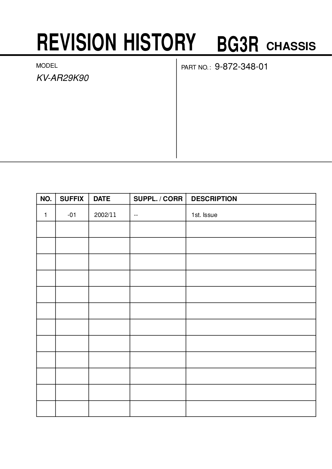 Sony KV-AR29K90 Service Manual