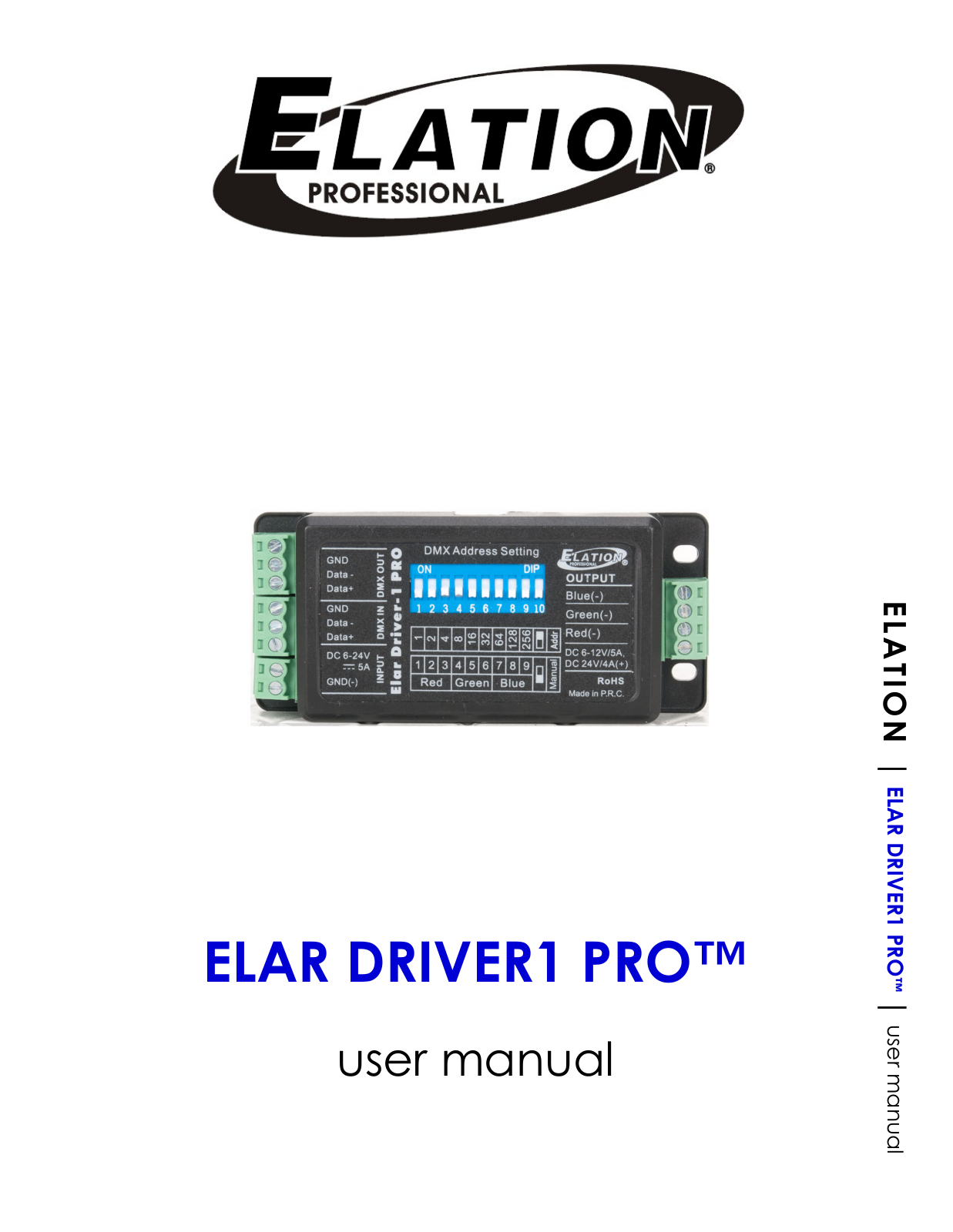 Elation ELAR Driver1 Pro Users Manual