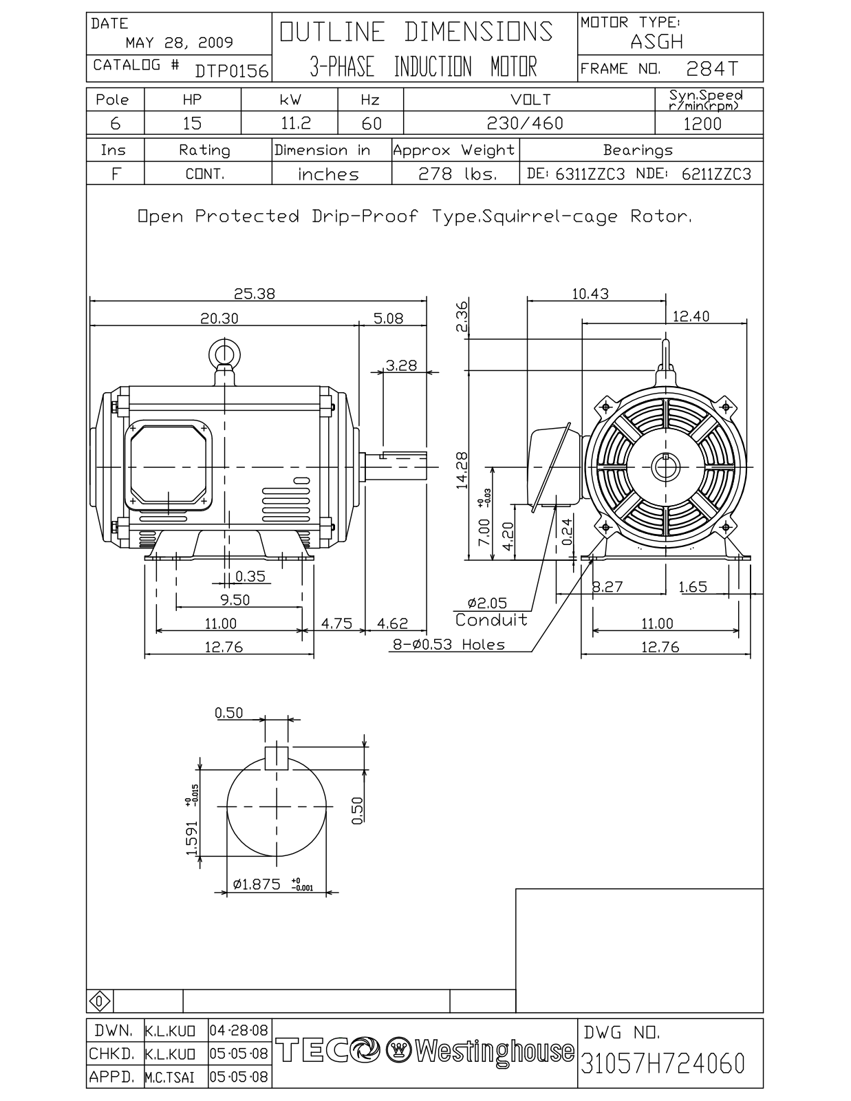 Teco DTP0156 Reference Drawing