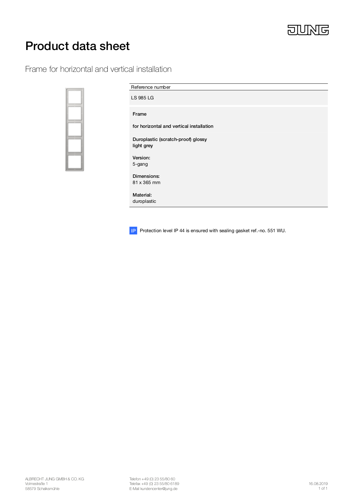 Jung LS 985 LG User Manual