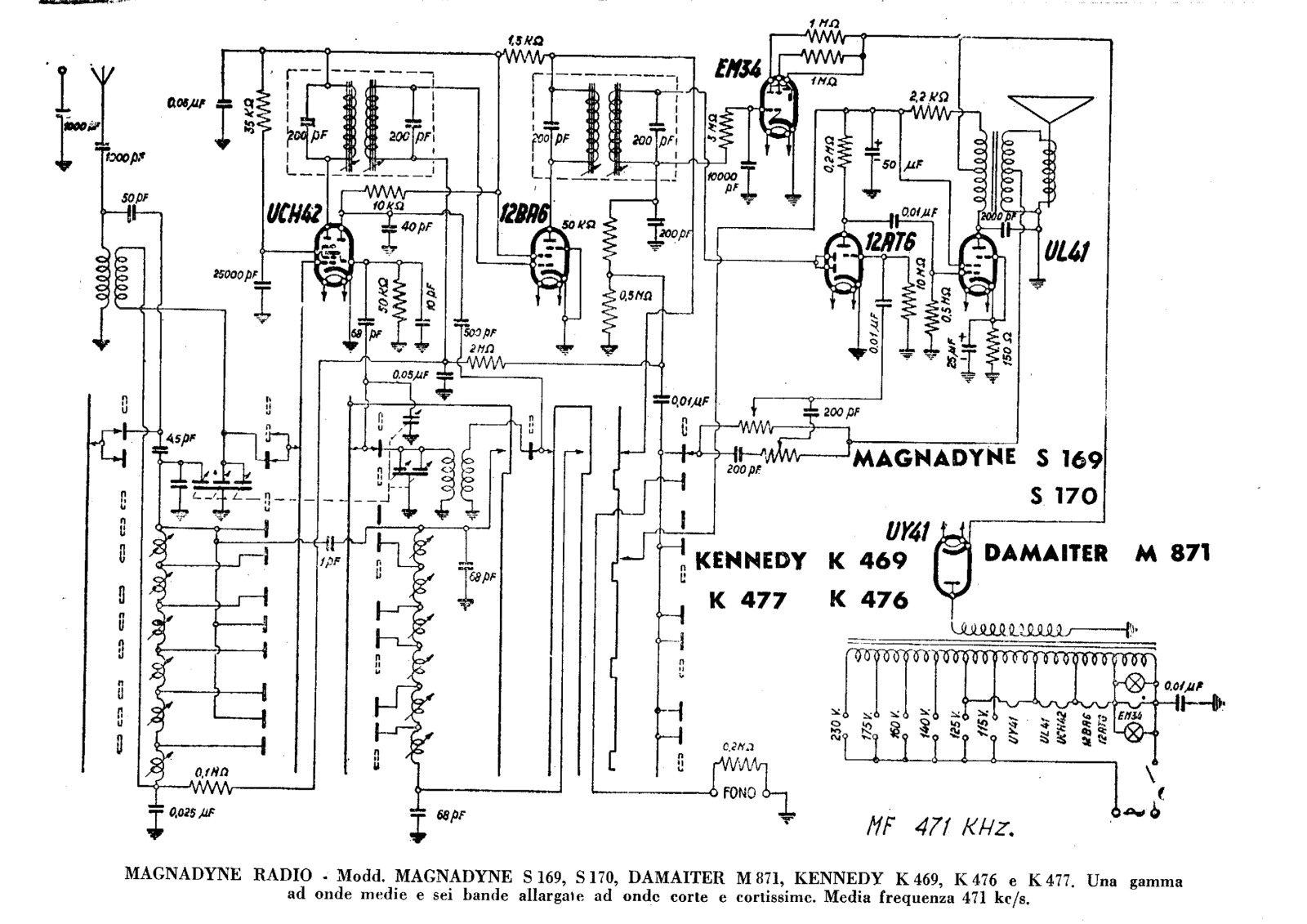 Kennedy k469, k476, k477, m871, s169 schematic