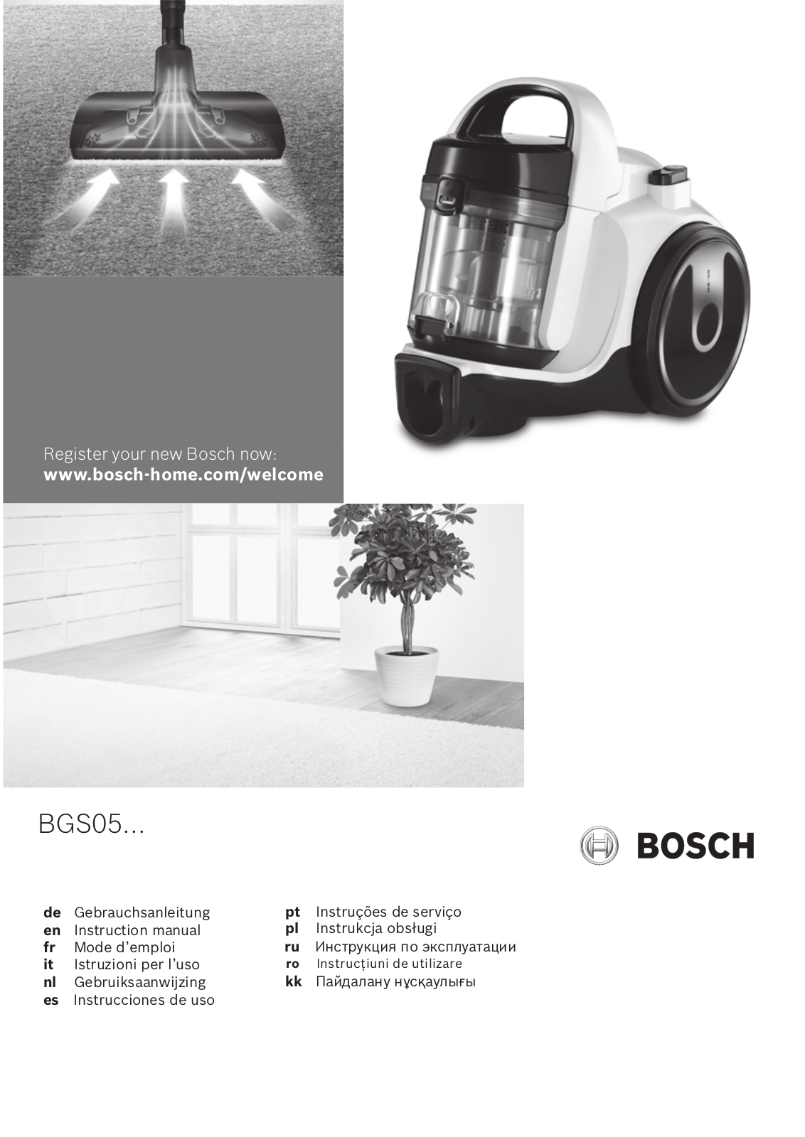 Bosch BGS 05A220, BGS 05A222, BGS 05A225, BGS 05AAA1 User manual