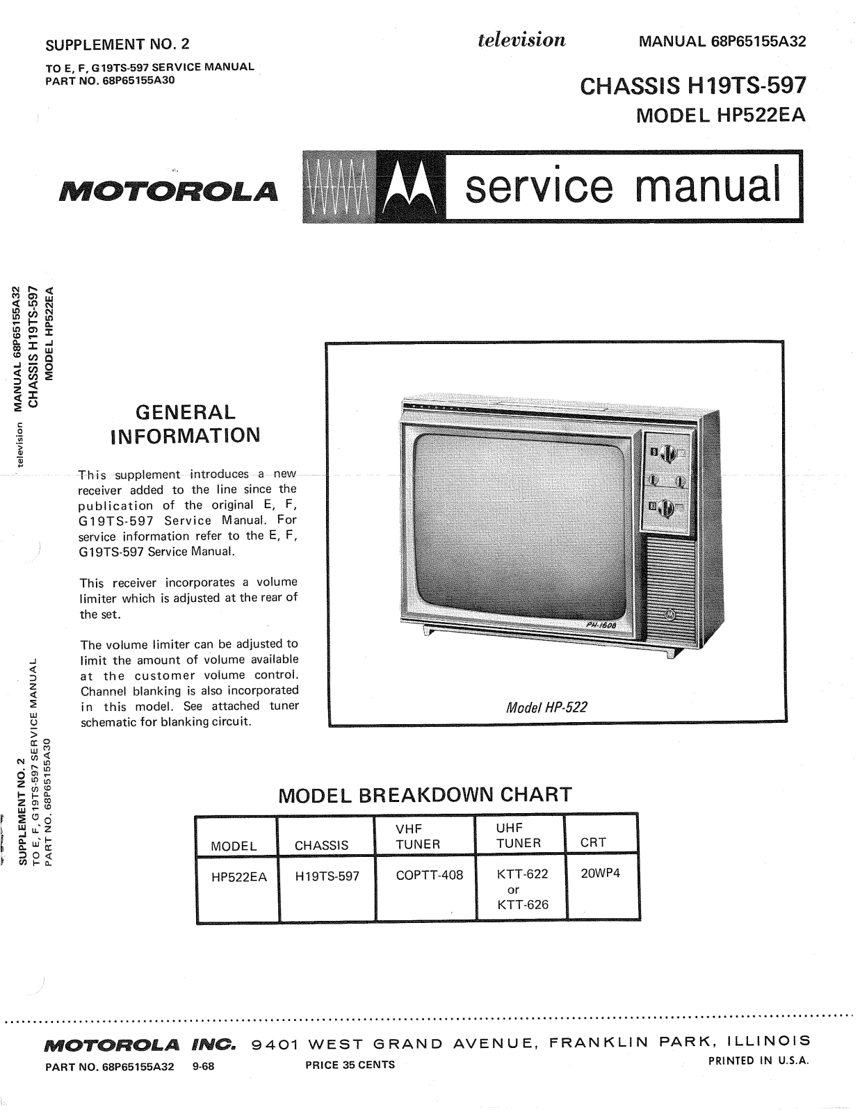 Moth Audio HP-522-EA Service manual