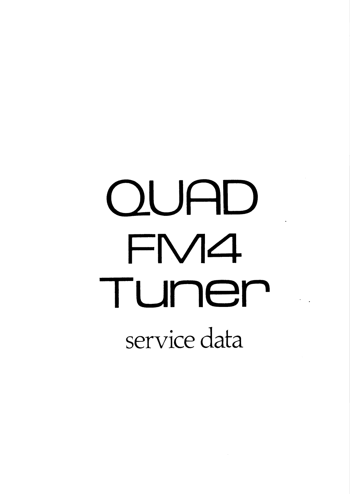 Quad FM-4 Service manual