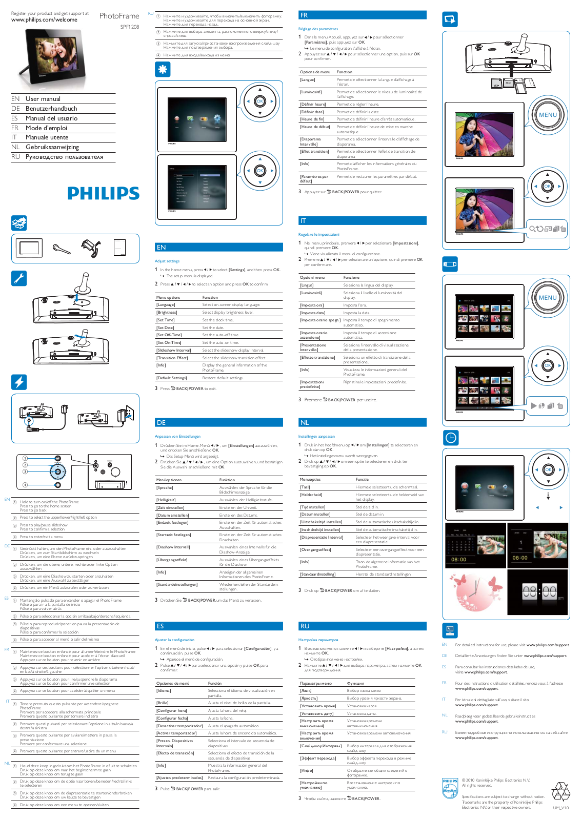 Philips SPF1208 Getting Started Guide