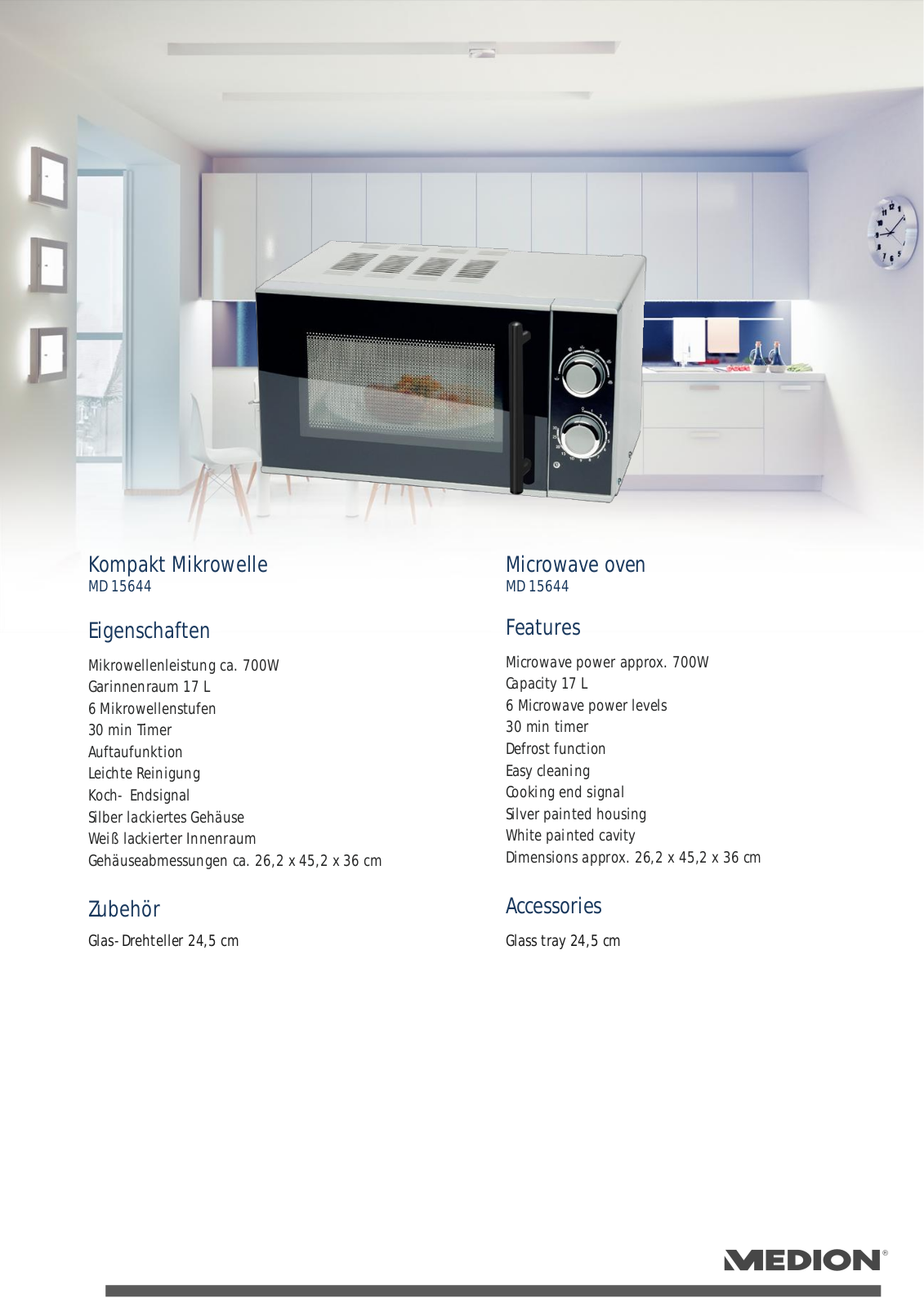 Medion MD 15644 Technical data