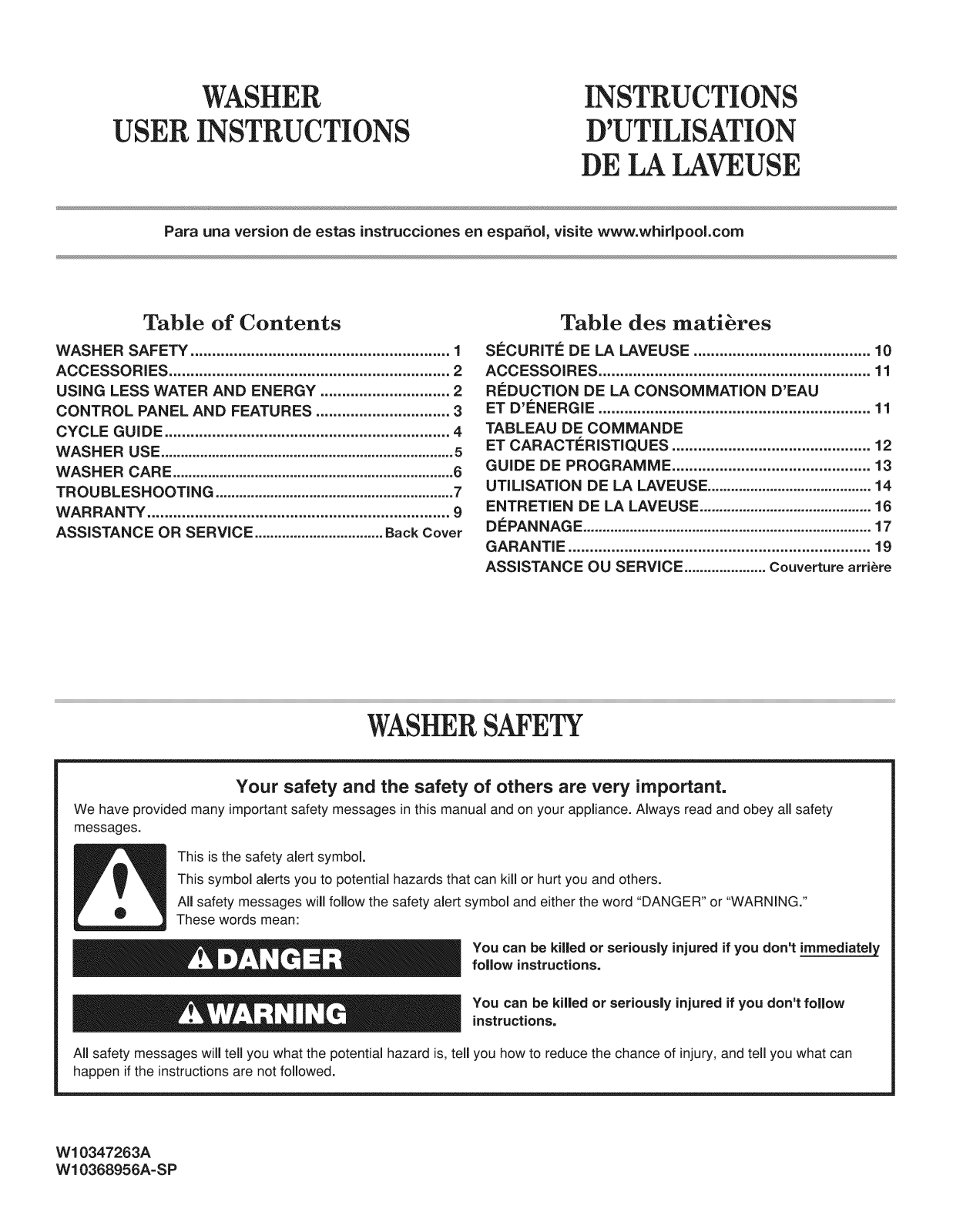 Inglis IV4800X0, IV4600X0, IV4500X0 Owner’s Manual