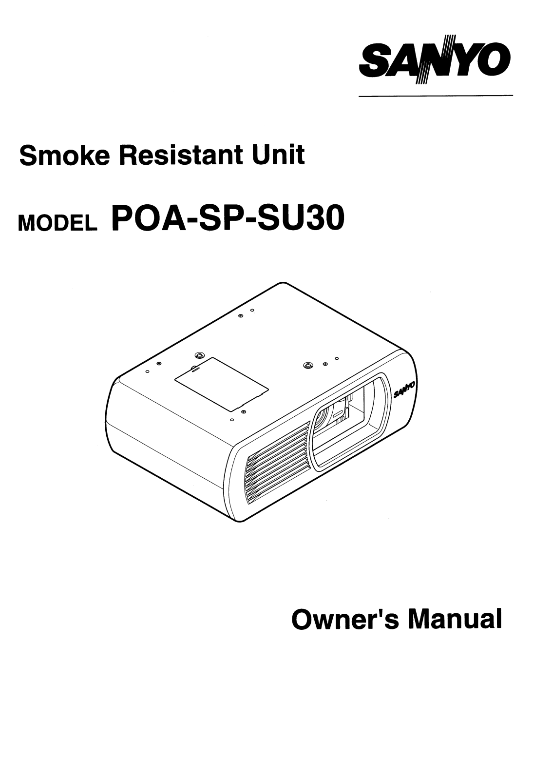 Sanyo POA-SP-SU30 Instruction Manual