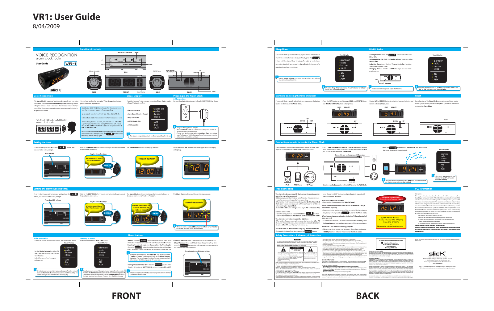 Slick VR-1 User Manual