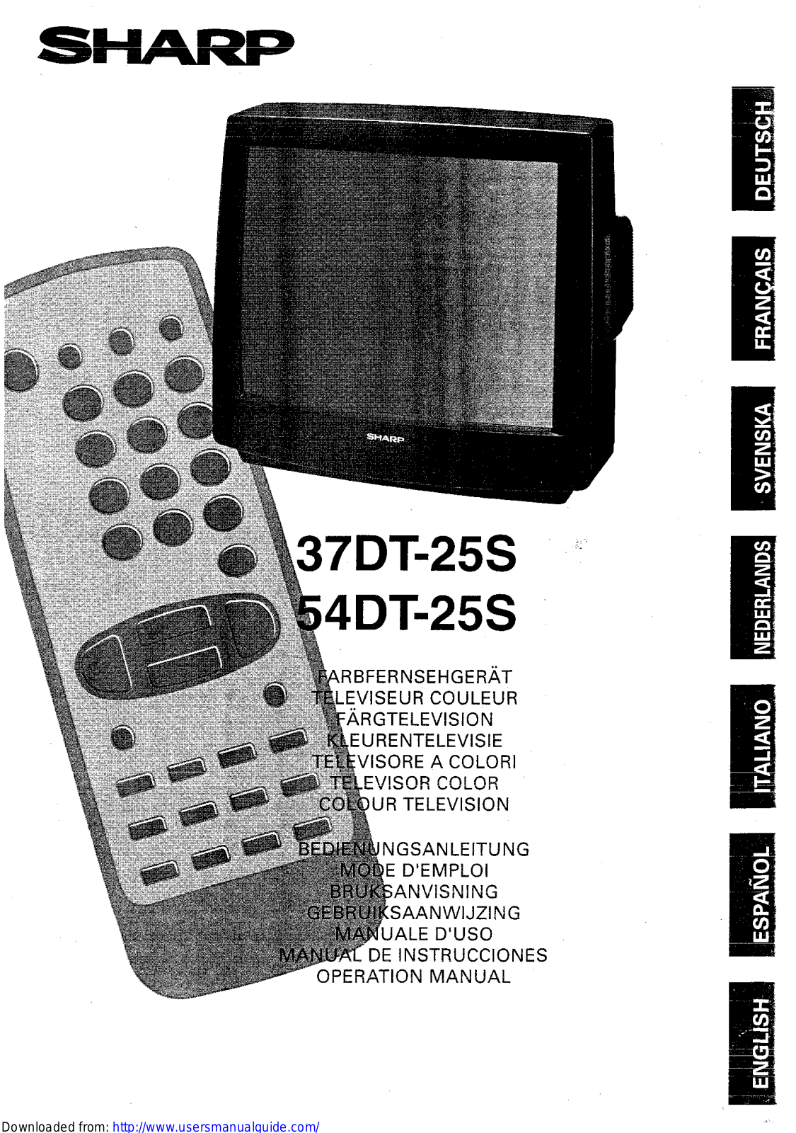 SHARP 37DT/54DT-25S User Manual