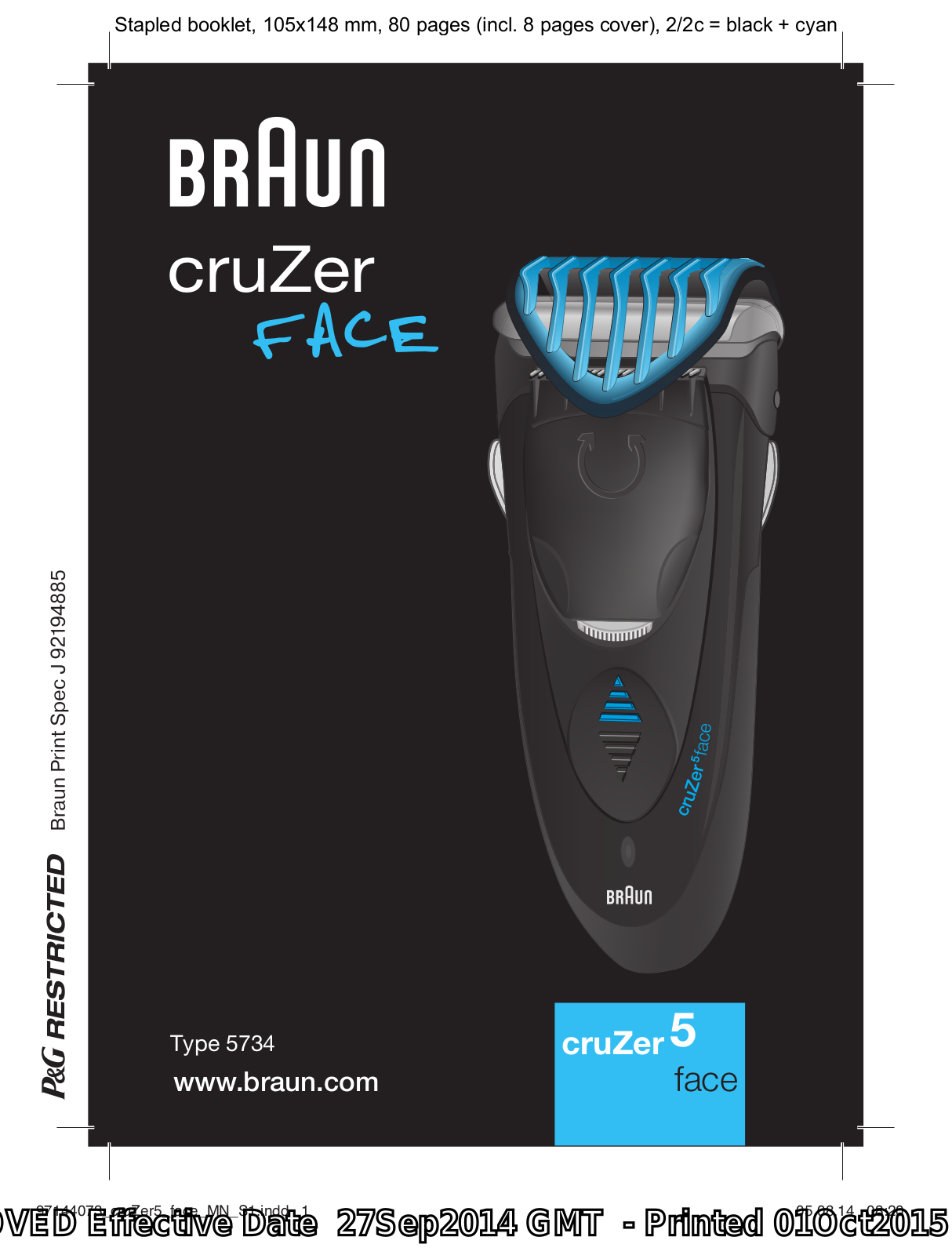 Braun cruZer5 face User manual
