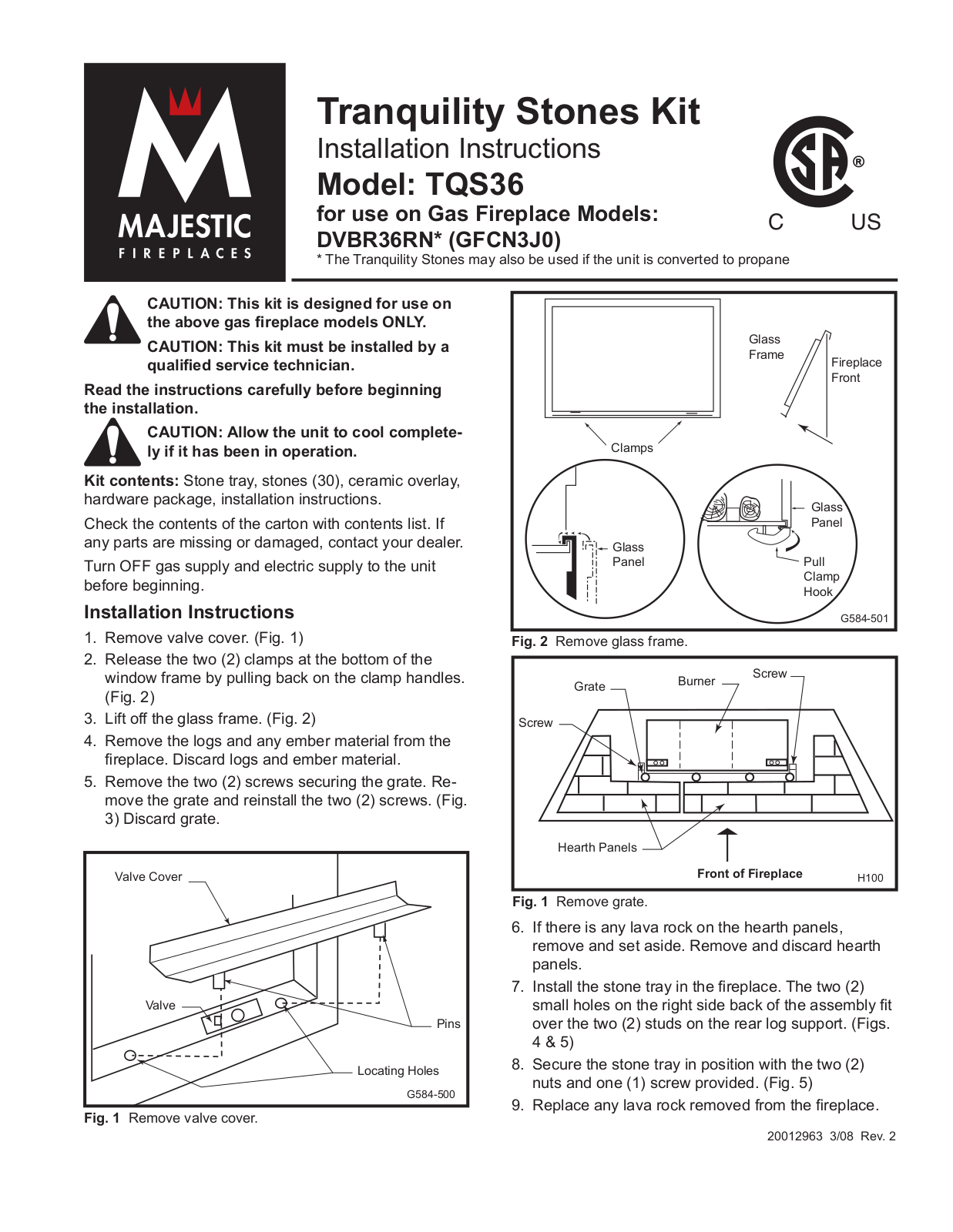 Majestic Appliances TQS36 User Manual