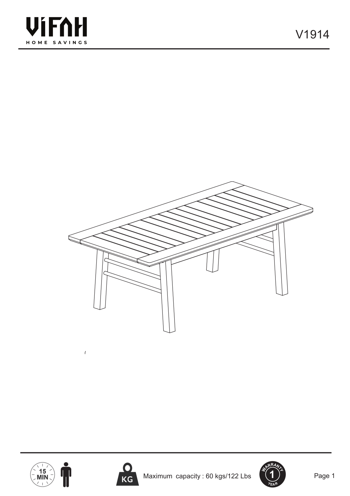 Vifah V1914 Assembly Guide - ManualMachine.com