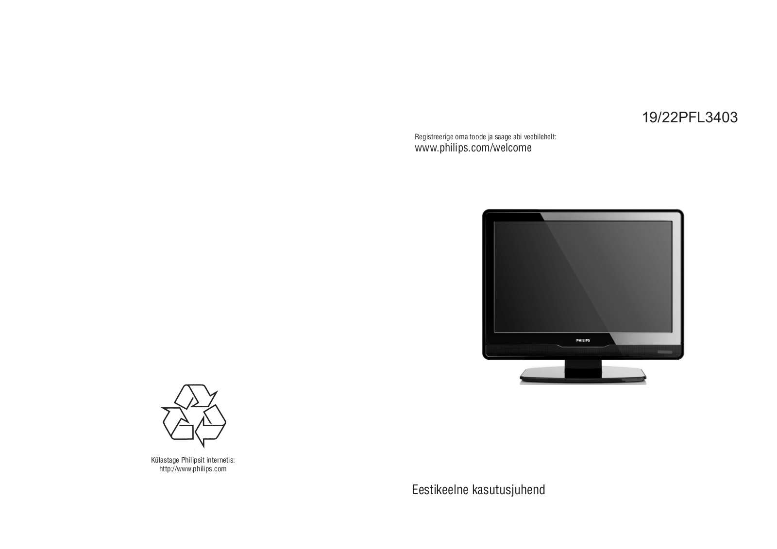 Philips 19/22PFL3403 User Manual