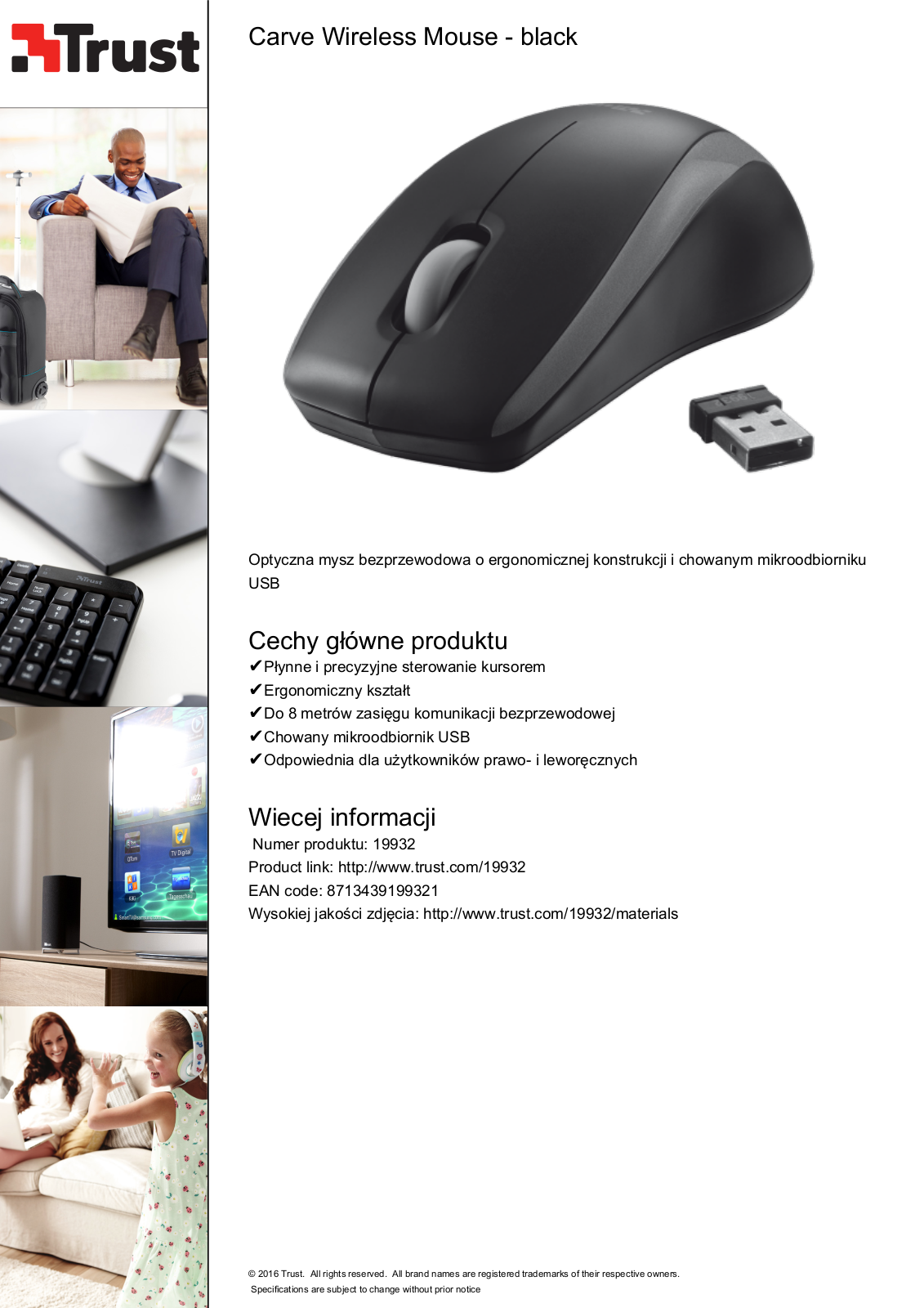 Trust Carve Wireless Mouse User Manual