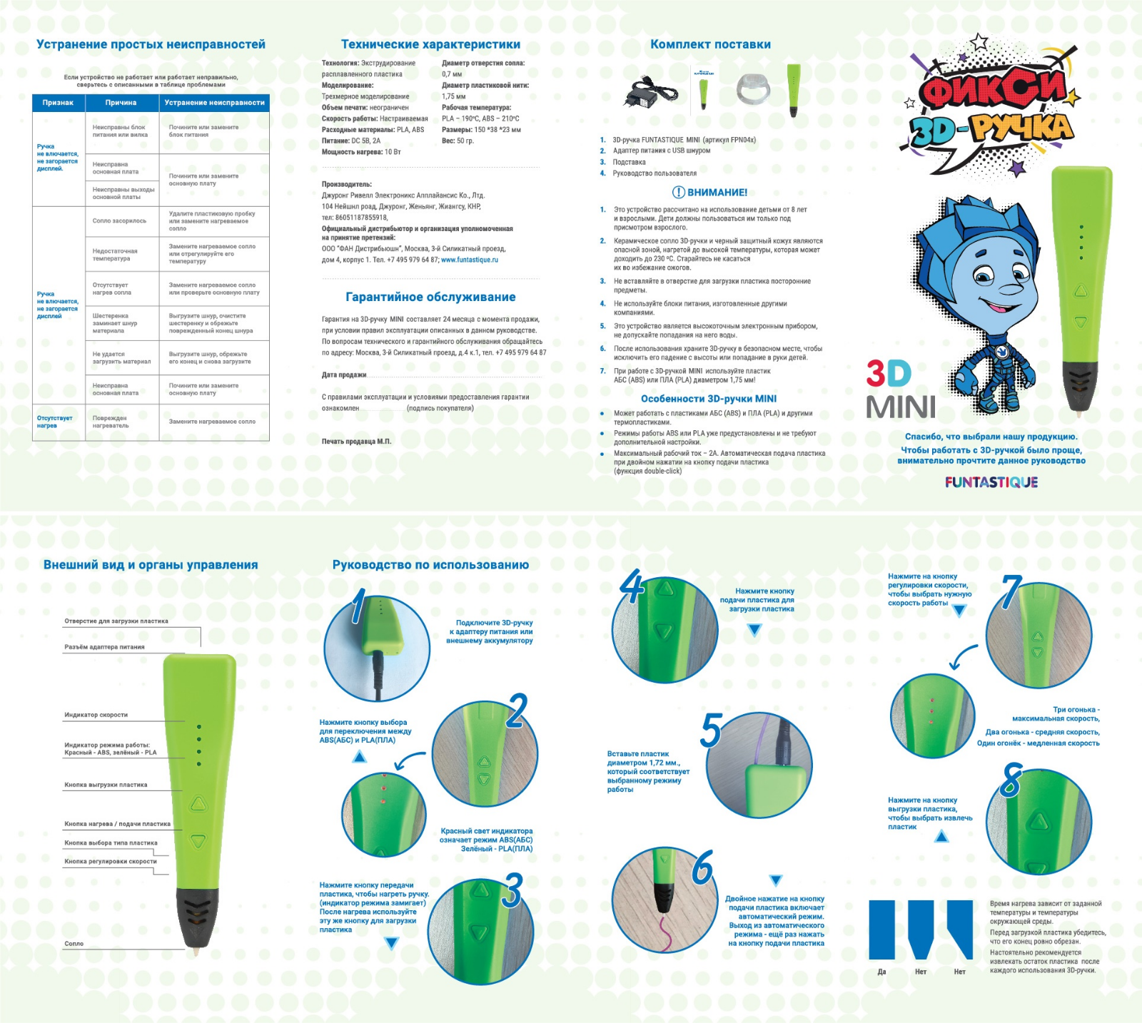 Funtastique Fixi MINI FPN06G User Manual