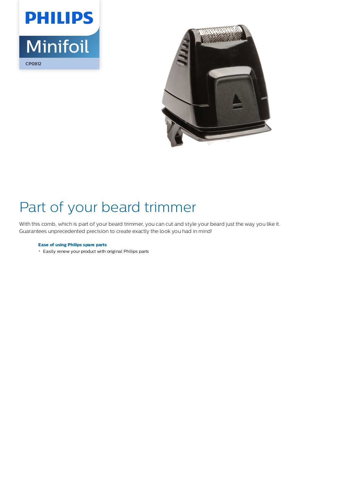 Philips CP0812/01 leaflet - ManualMachine.com