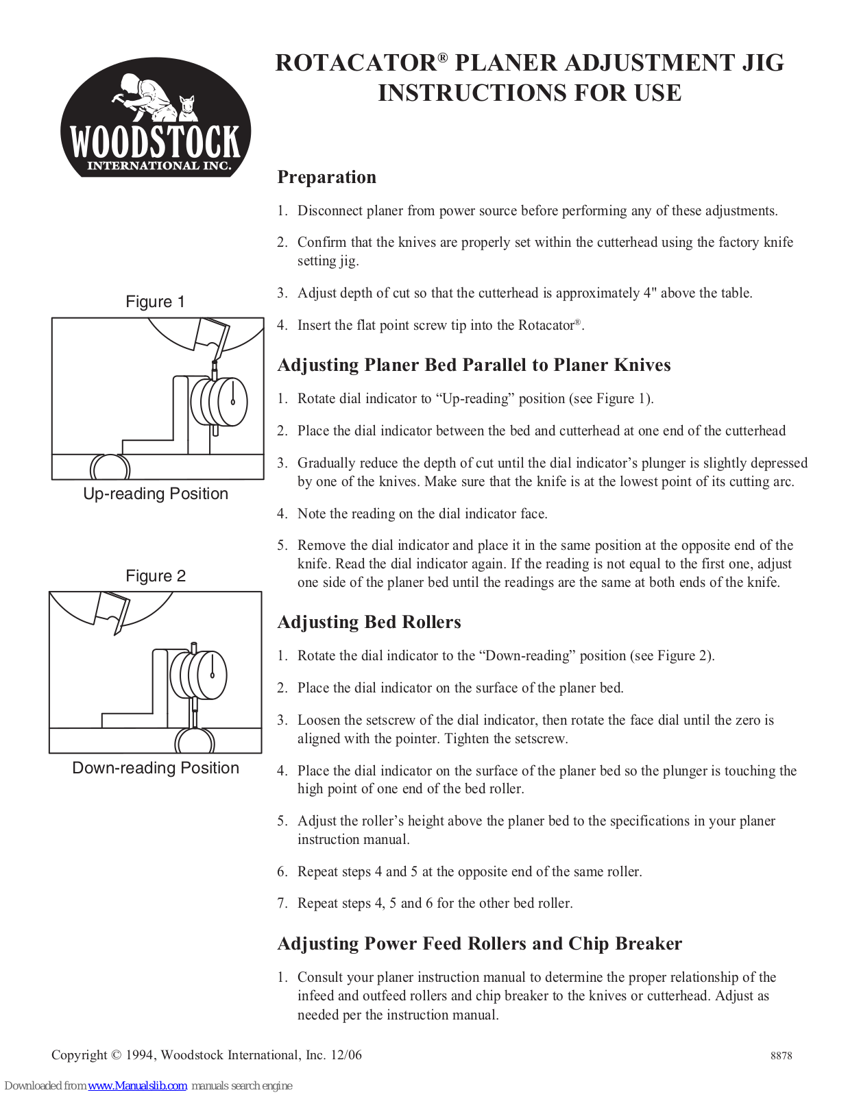 Woodstock rotacator Instructions For Use Manual