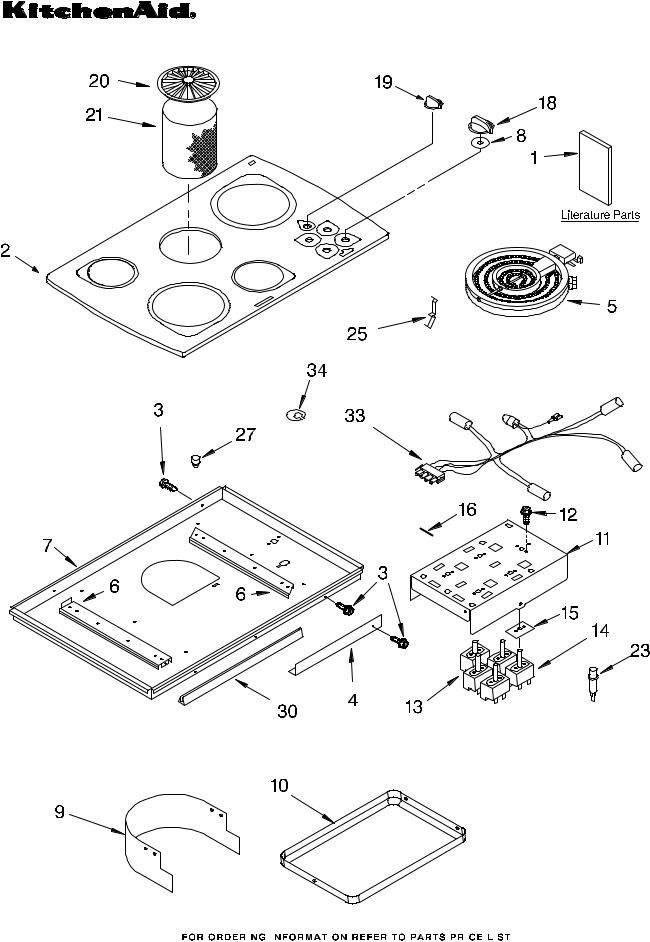 KitchenAid KECD805HWH2 Parts List