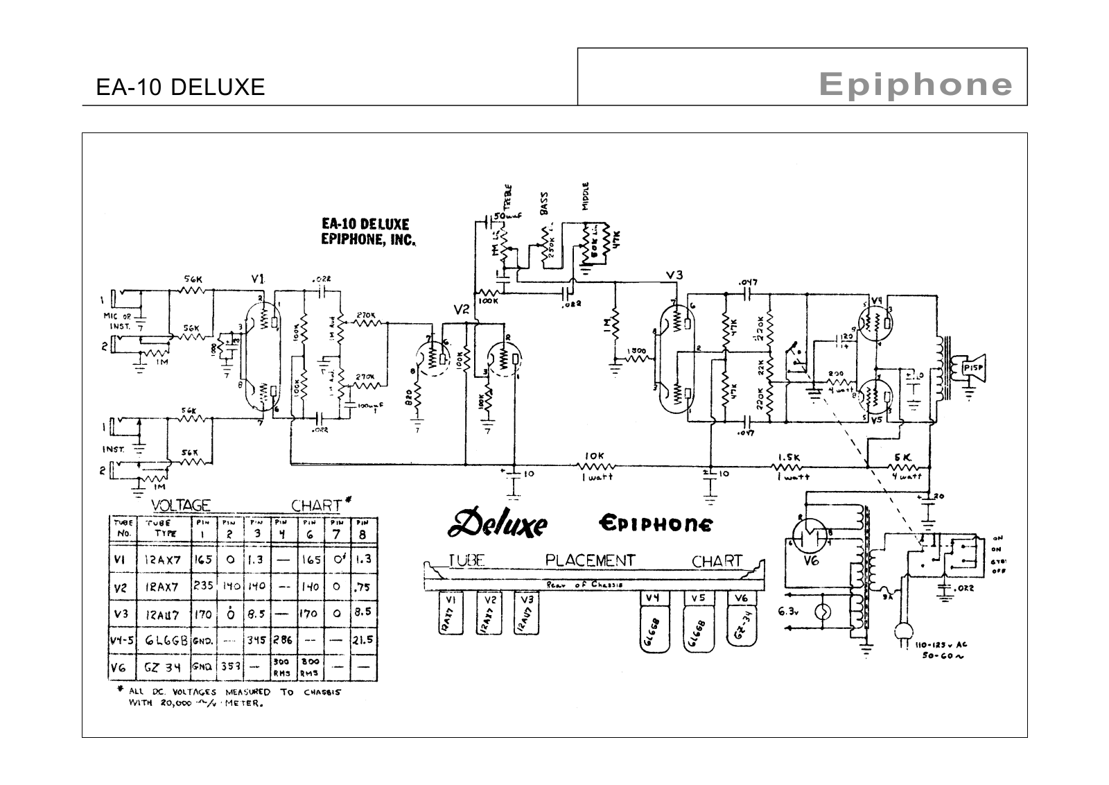 Gibson ea 10-deluxe Schematic