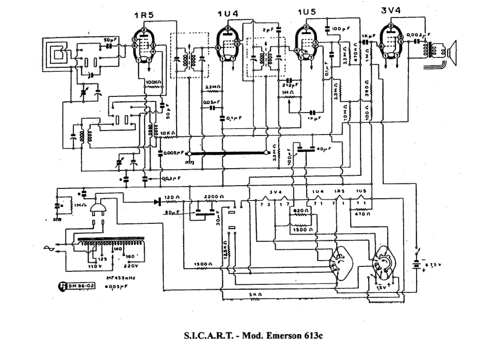 Emerson 613c schematic