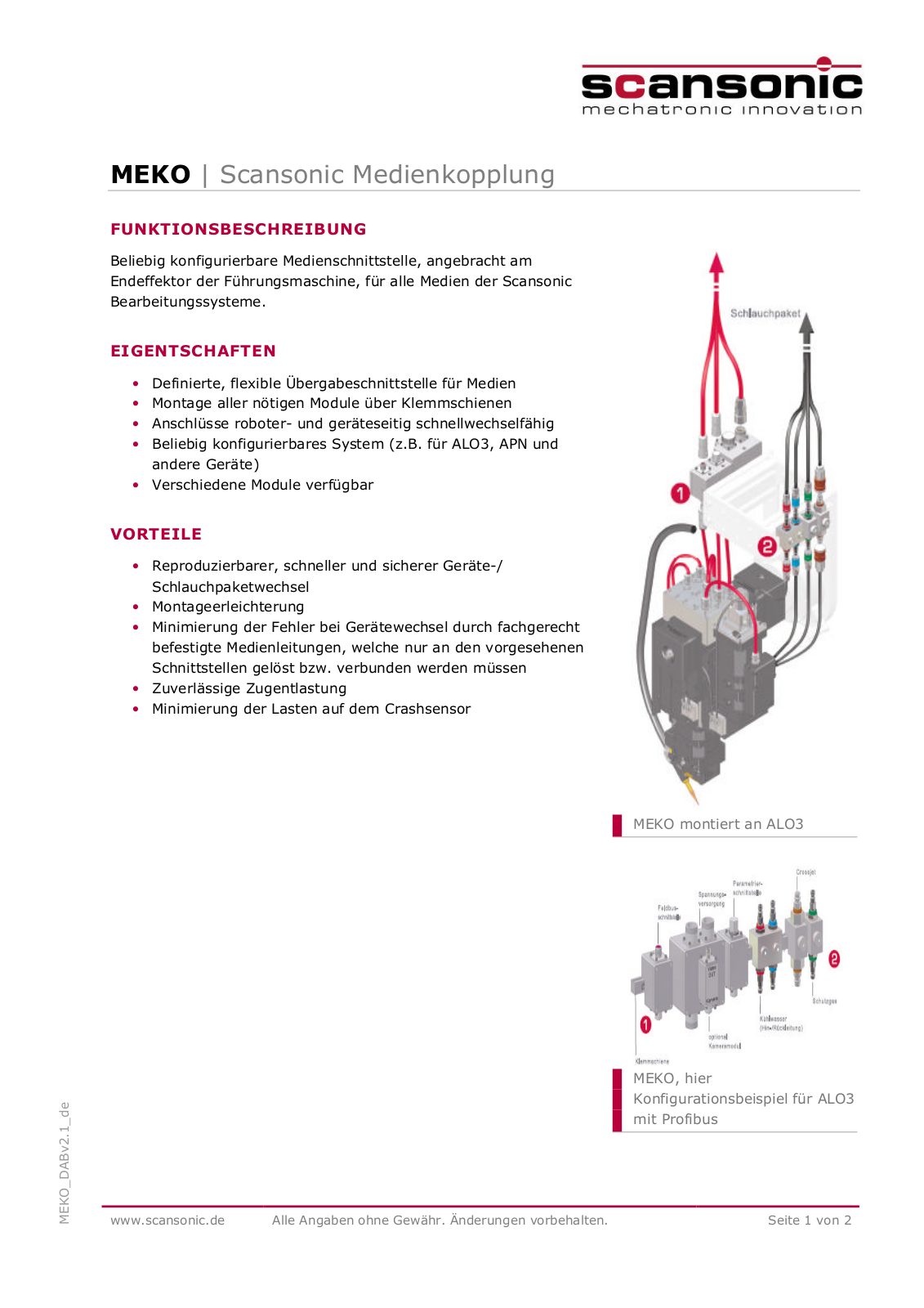 Scansonic MEKO DATASHEET