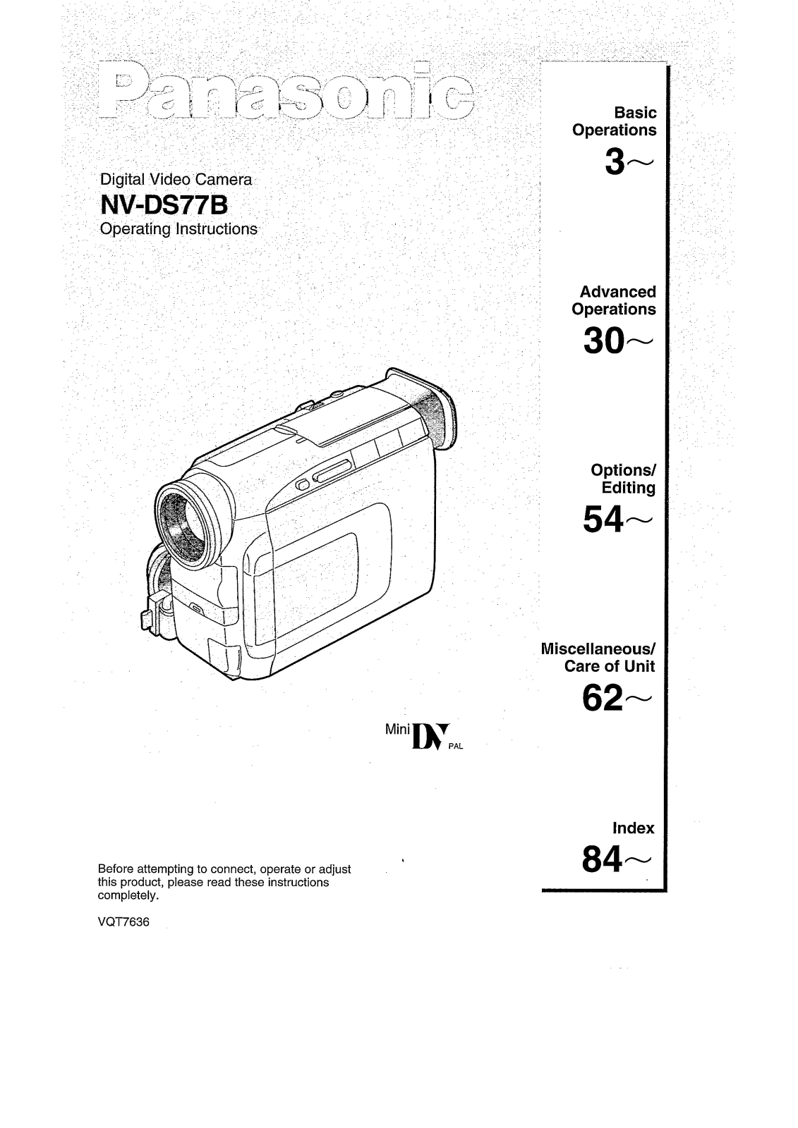 Panasonic NV-DS77B User Manual