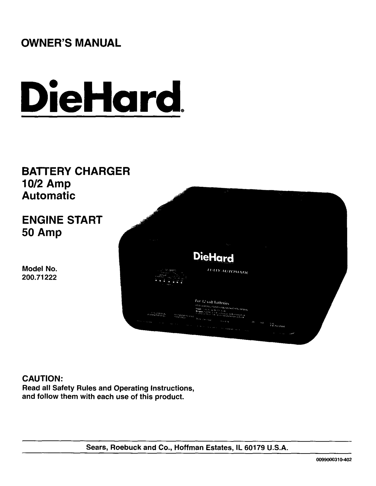 DieHard 200.71222 Owner's Manual - ManualMachine.com
