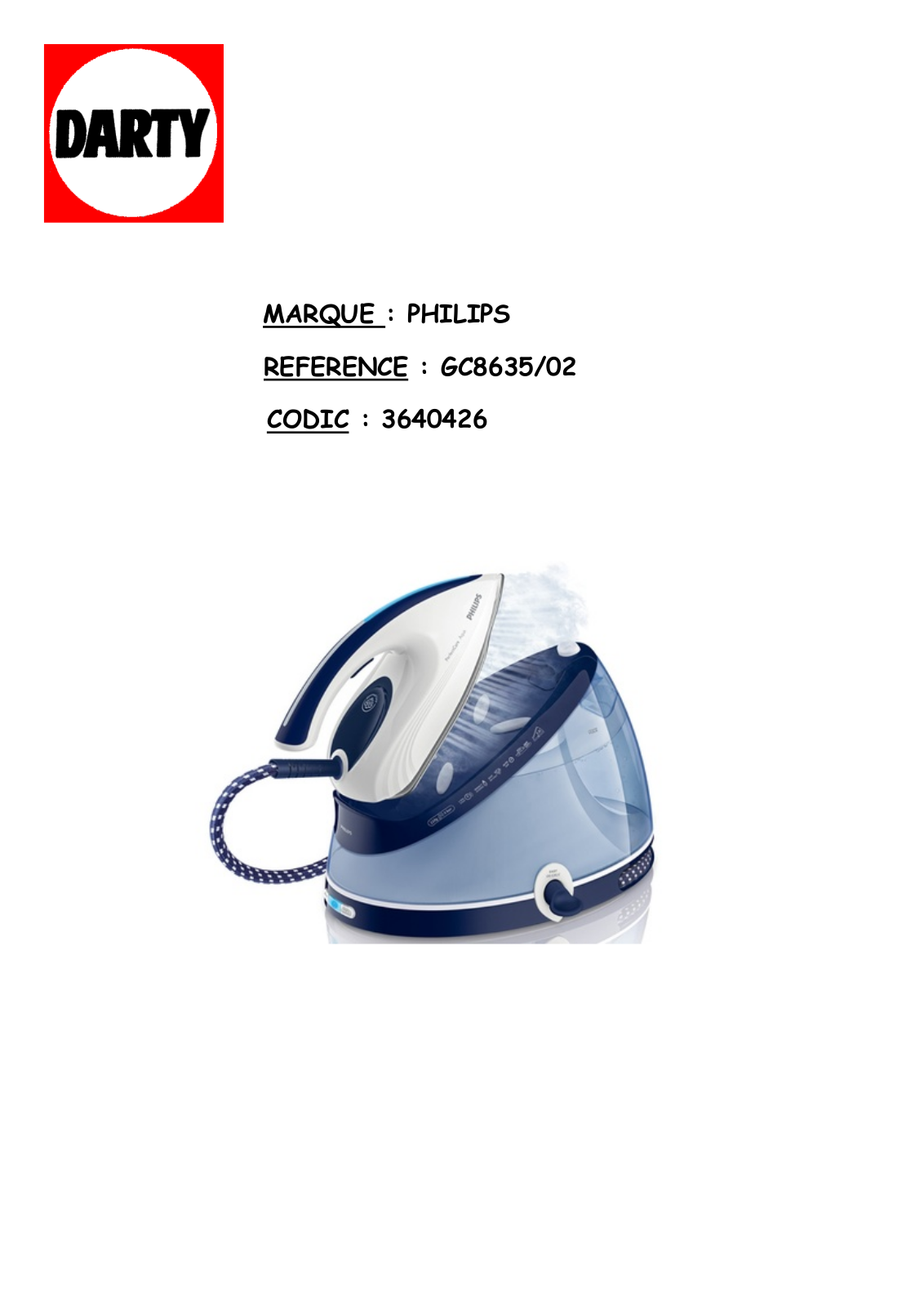 Philips GC8635/02 User Manual