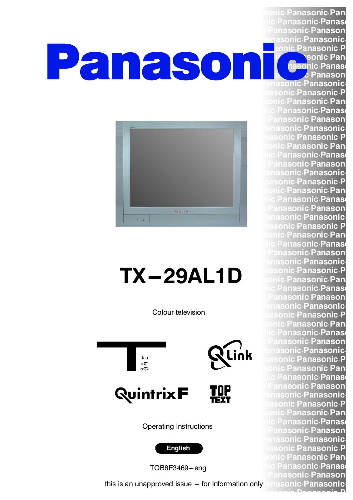 Panasonic TX-29AL1D User Manual