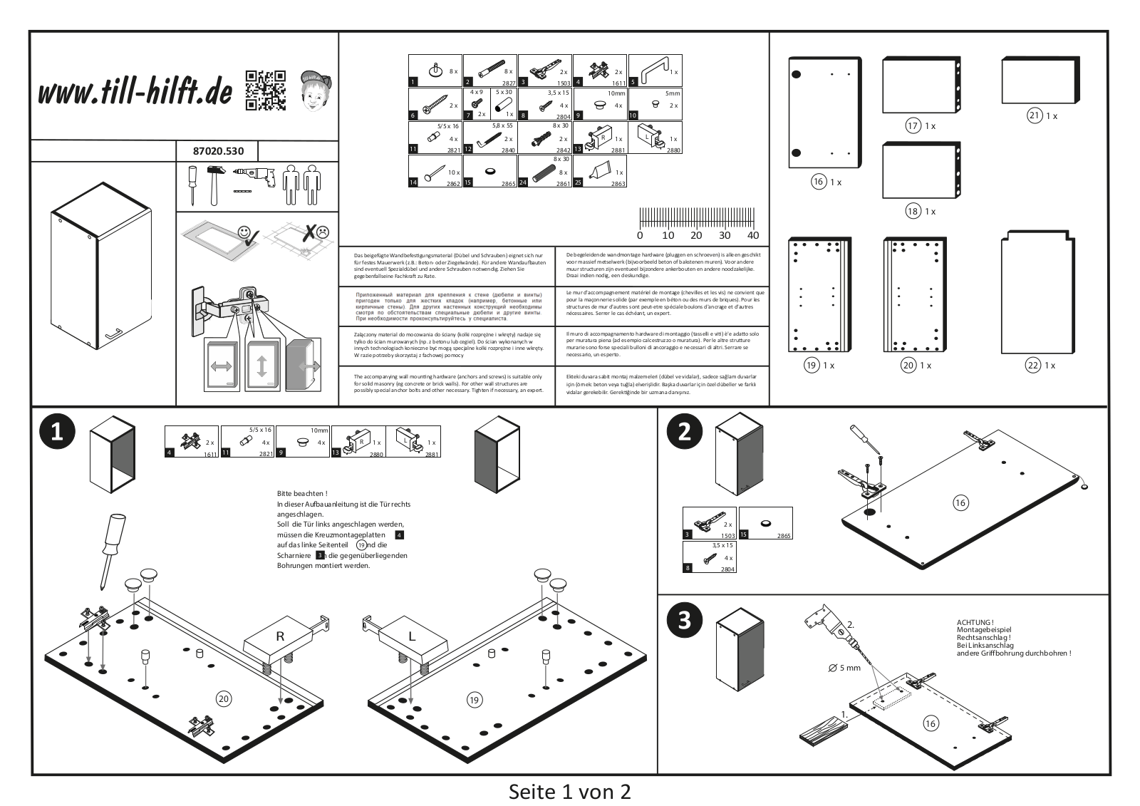 HELD MOBEL Mali Assembly instructions