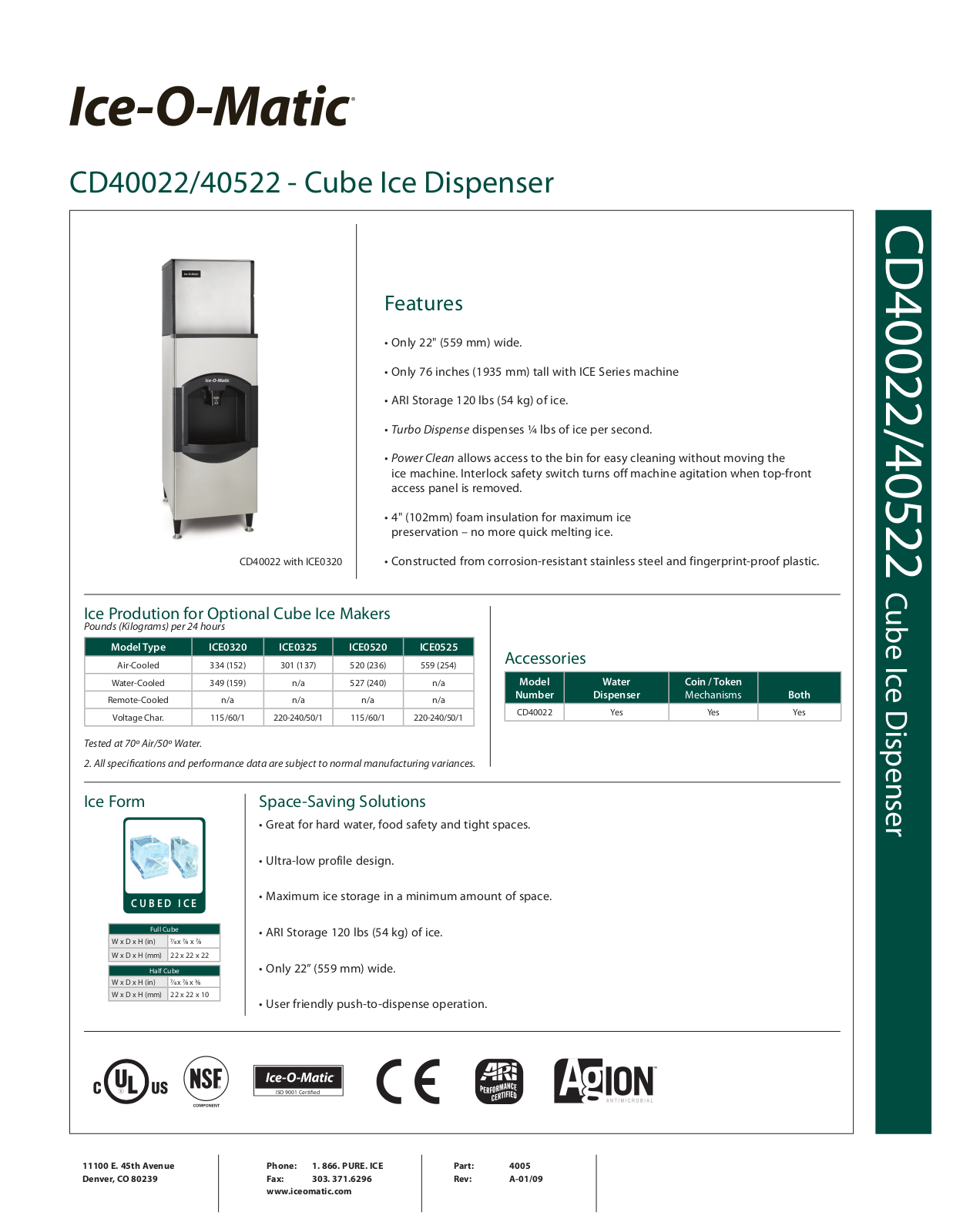 Ice-O-Matic CD40522 User Manual