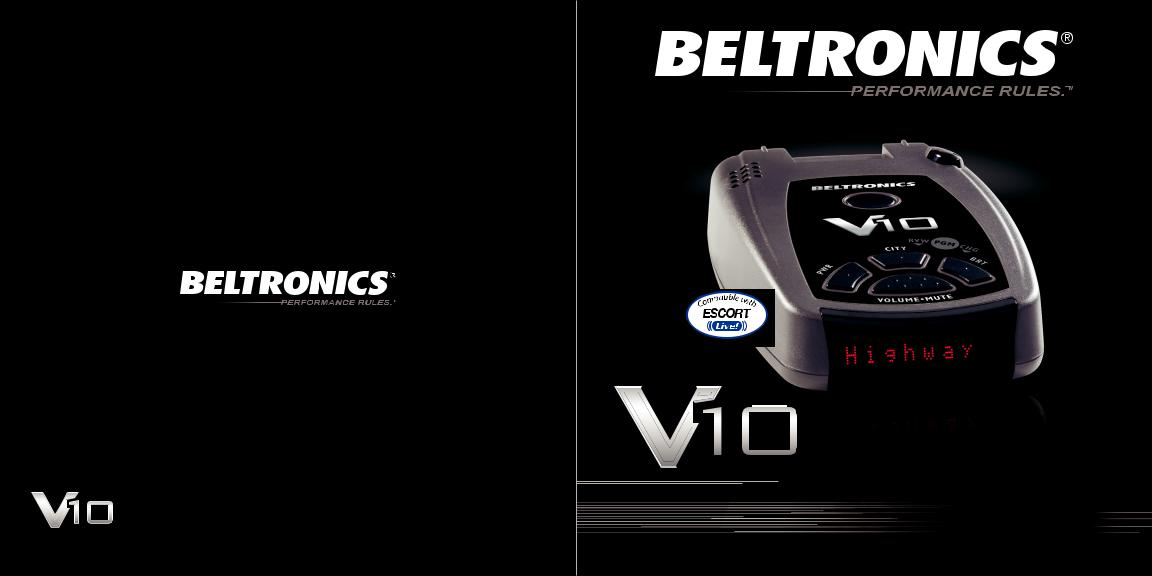 Beltronics V10 Owner's Manual