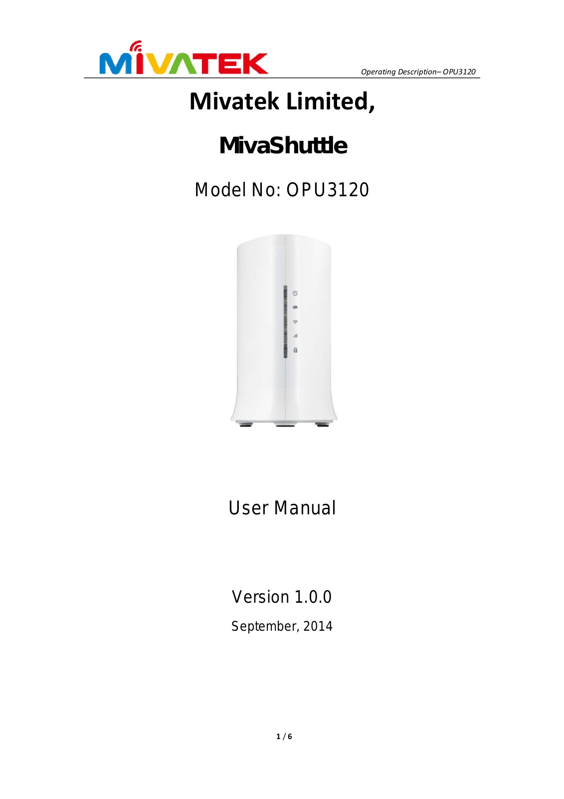 MivaTek OPU04 User Manual