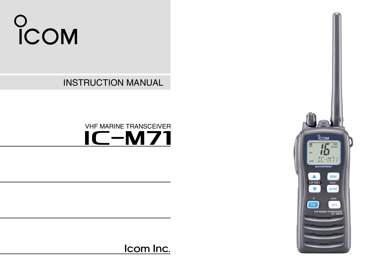 Icom IC-M71 User Manual